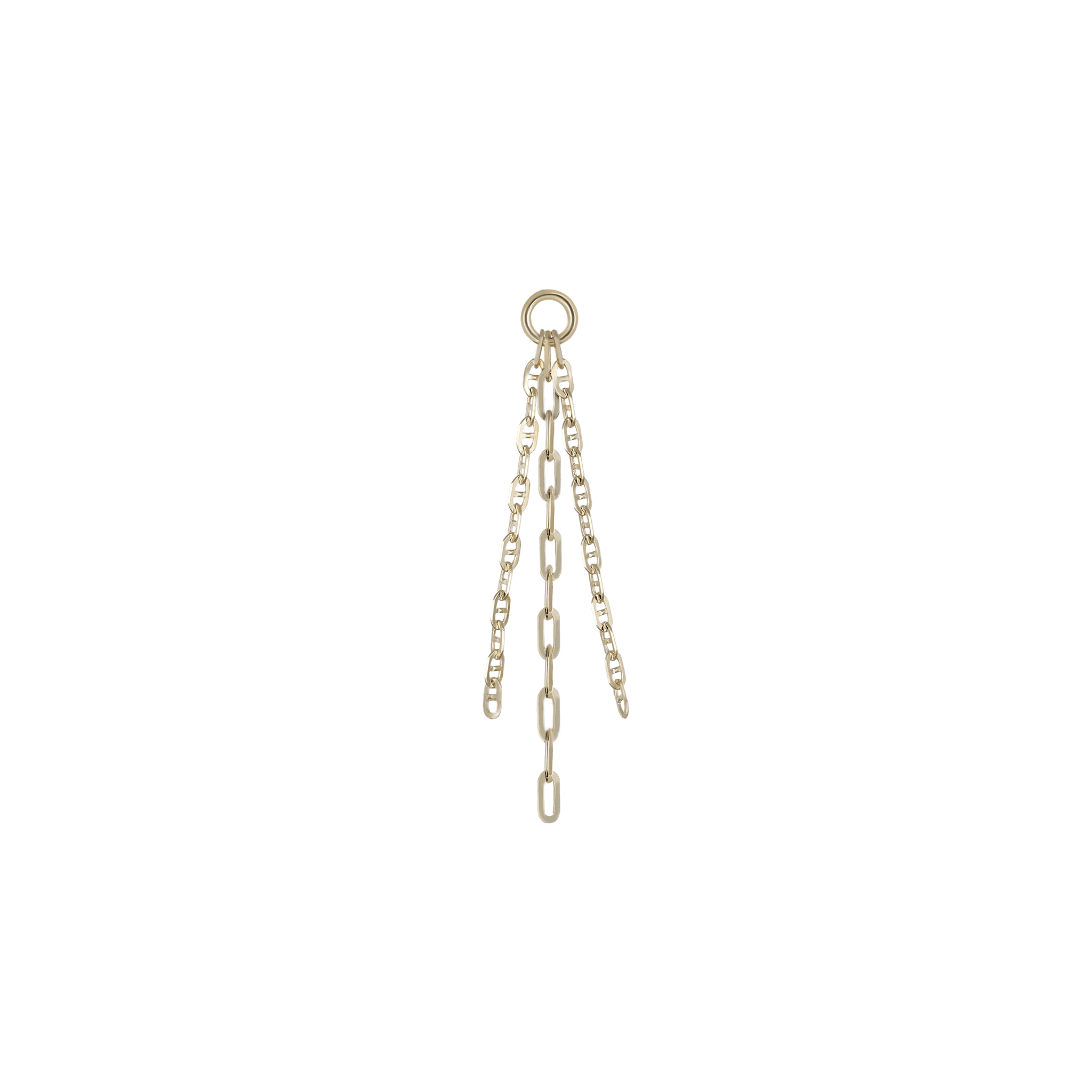 BEATTI Charms Gold KOR_ 021 • Triple Mixed Chain Charm 021 KOR_ 021 • Triple Mixed Chain Charm