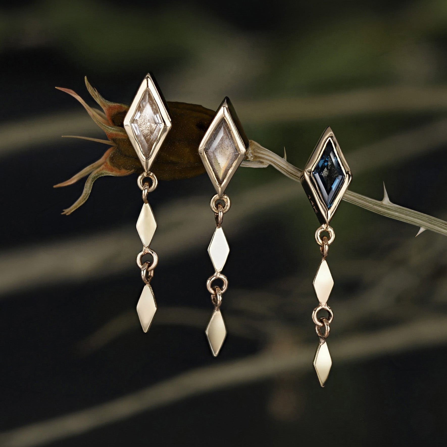Vesper • Rhombus Drop Flat Back Stud