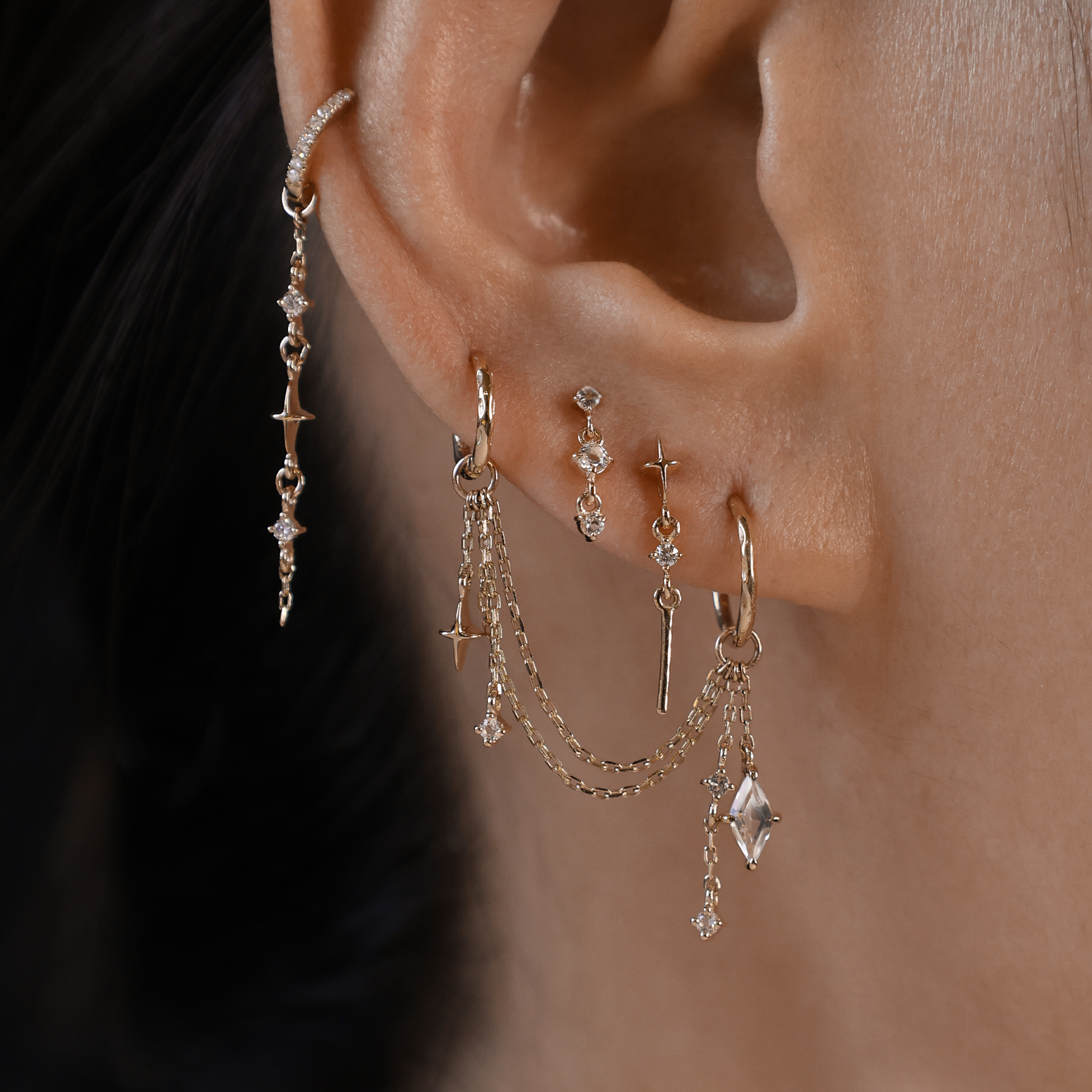 Roxane • Celestial Drop Flat Back Stud