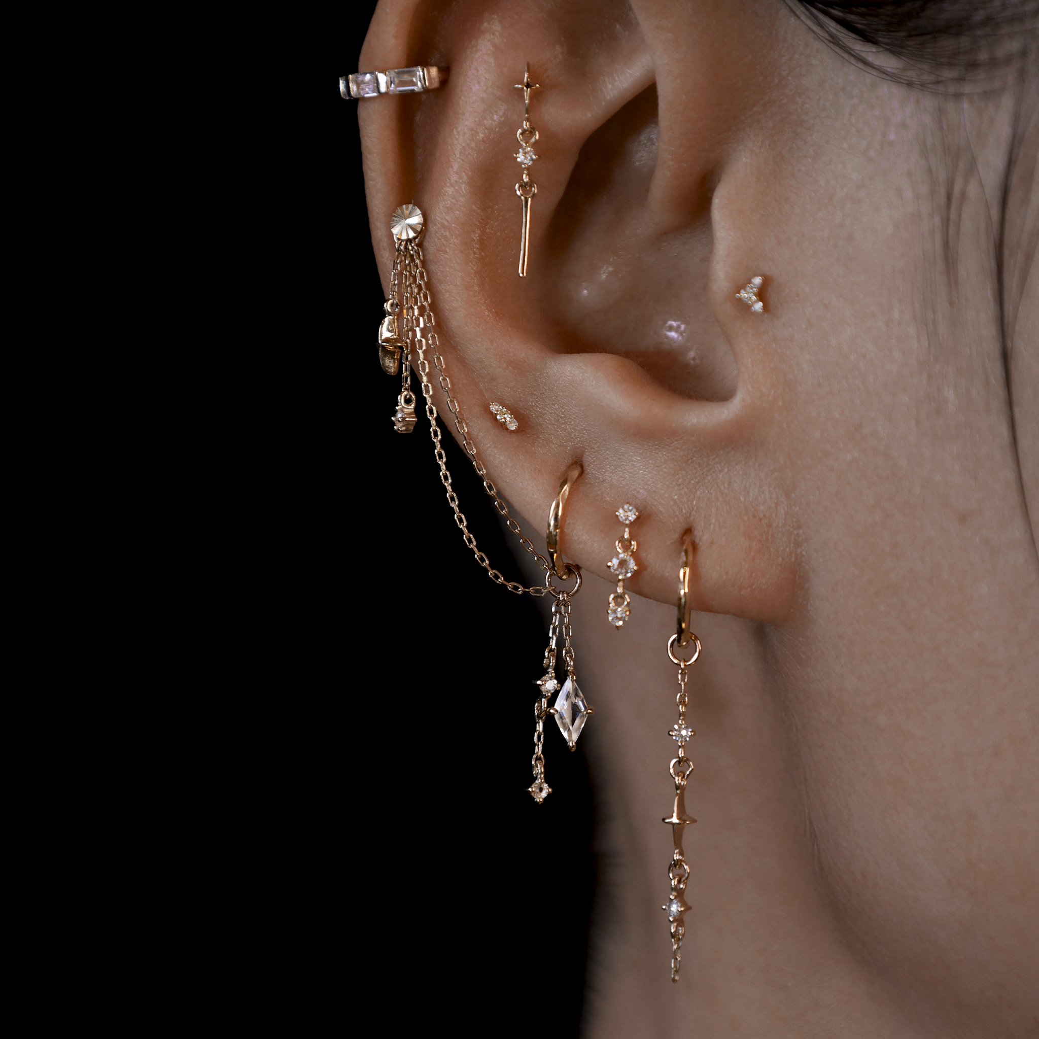 Nicole • Celestial Double Diamond Drop Charm