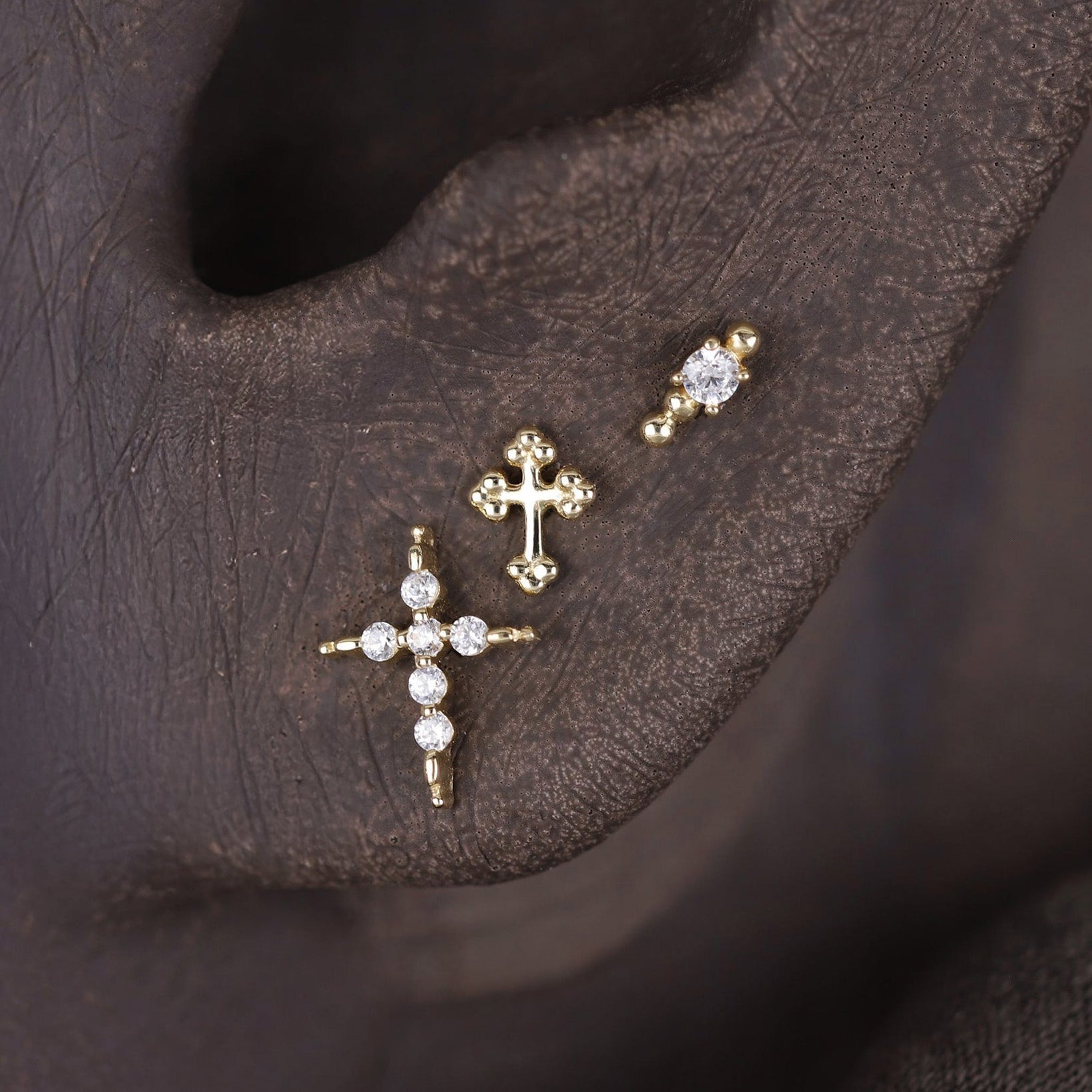 Mirco Bead Drop CZ Flat Back Stud