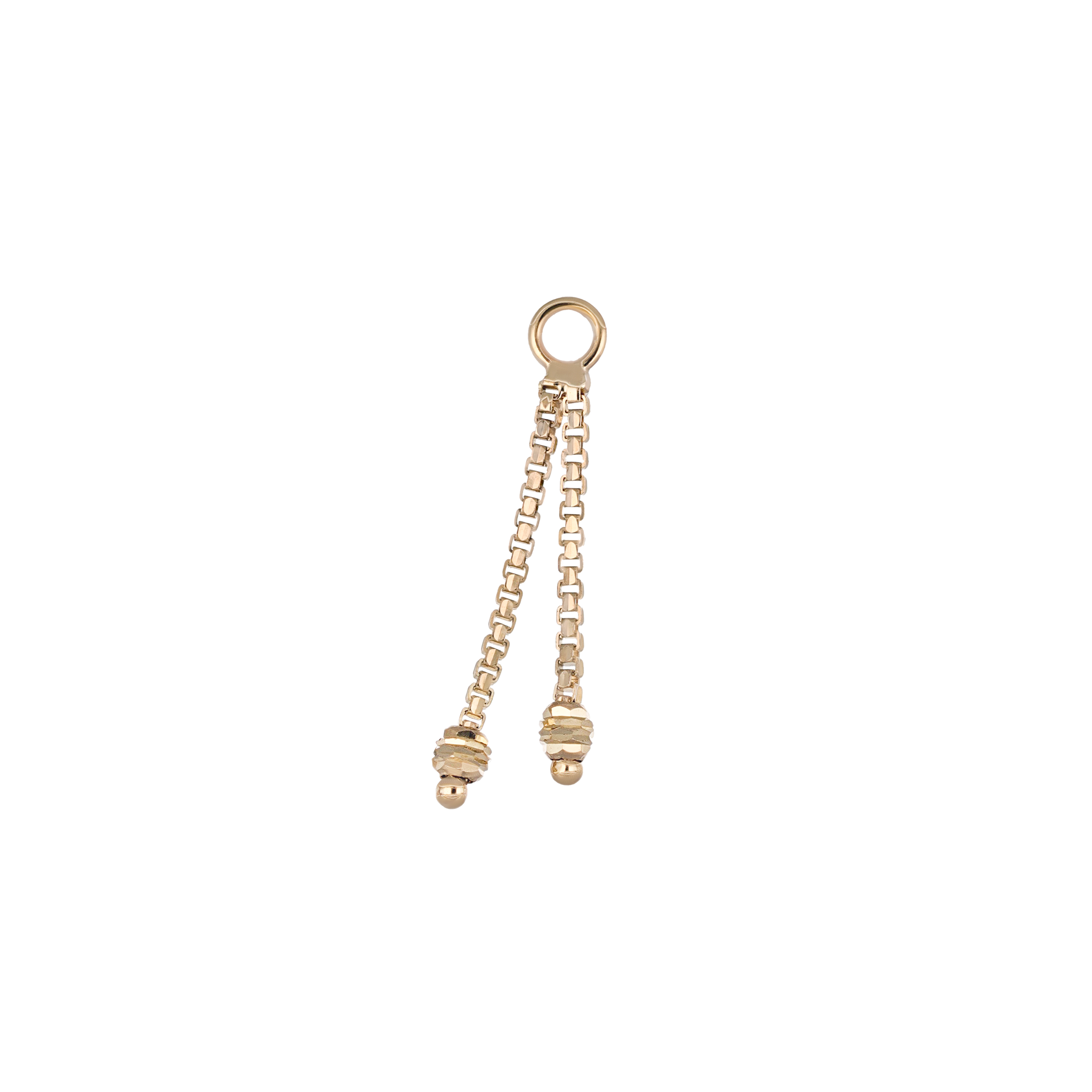 Luxor • 14K Gold Duo BrillCut Bead Chain Charm