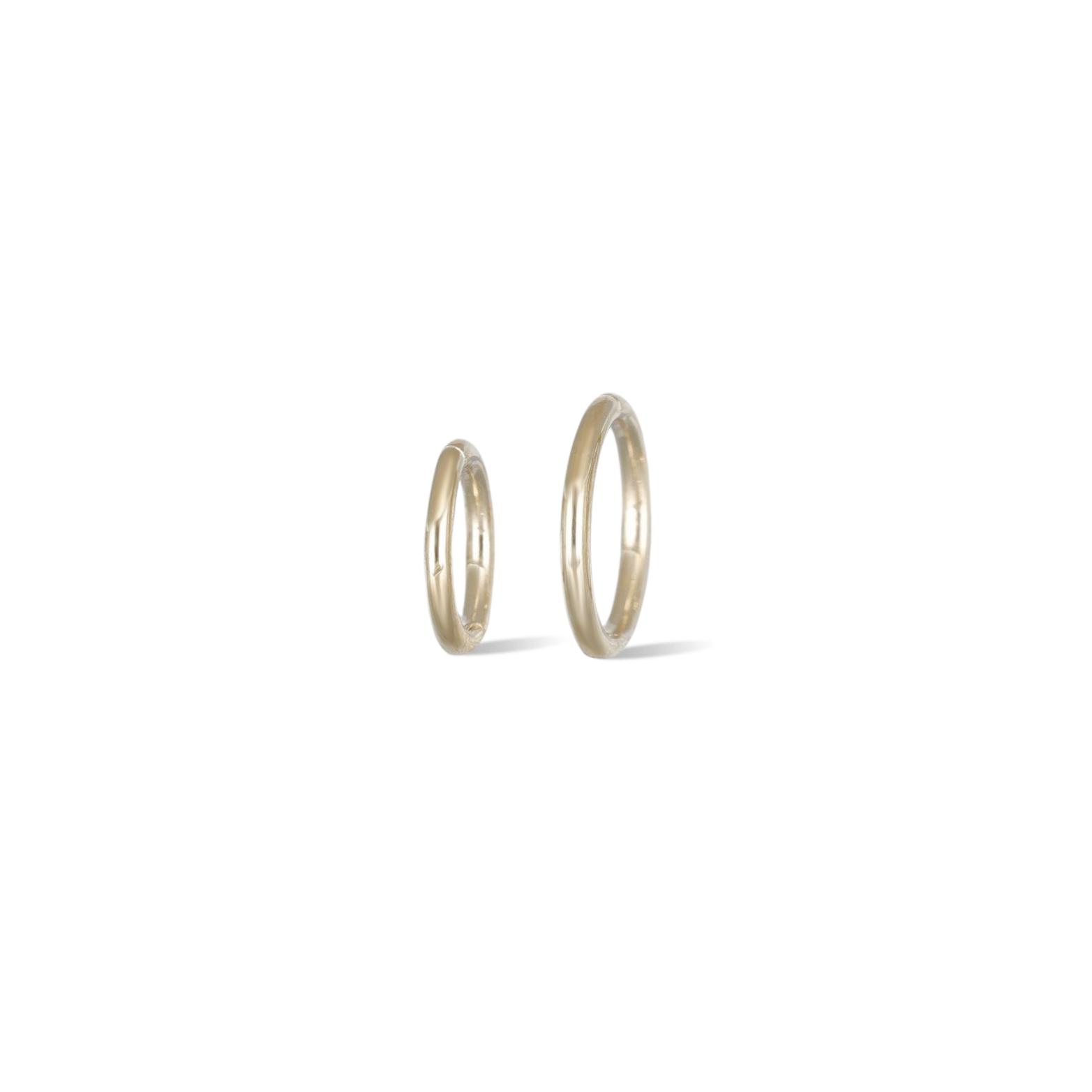 14K Gold Plain Clicker Hoop • 18G • 6mm / 7.5mm