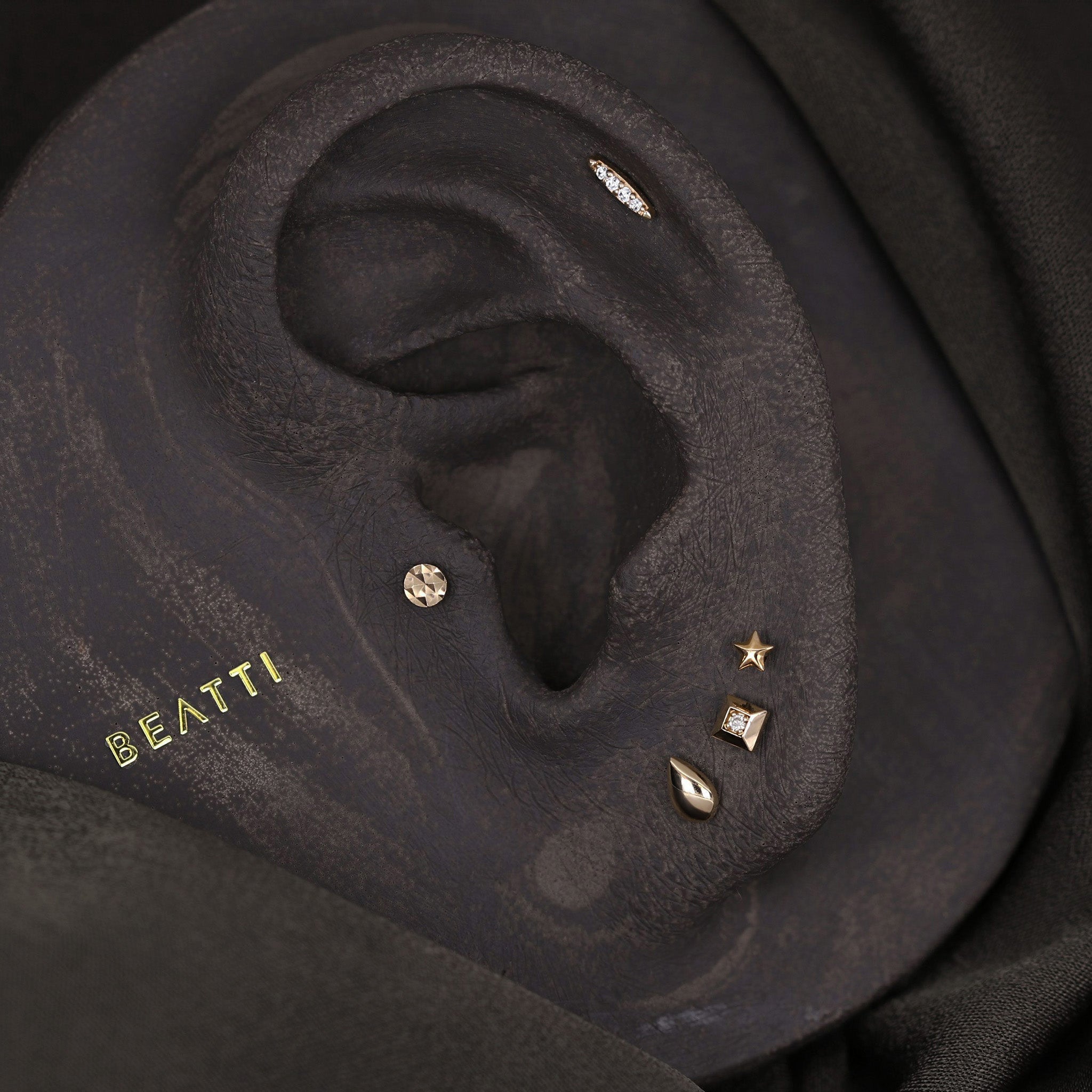 Prism Facet Disc Flat Back Stud