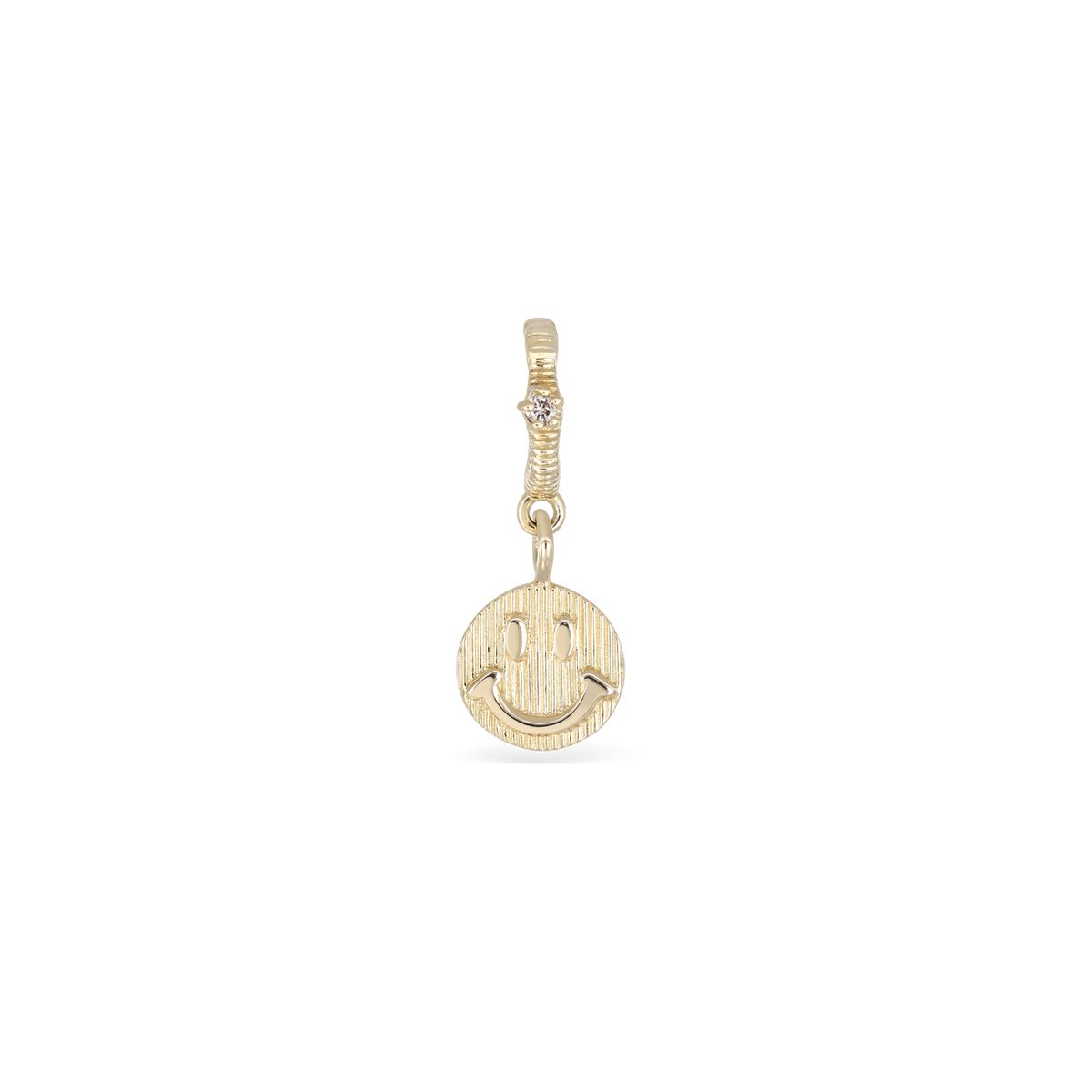 Reversible Textured Smiley Face Pendant