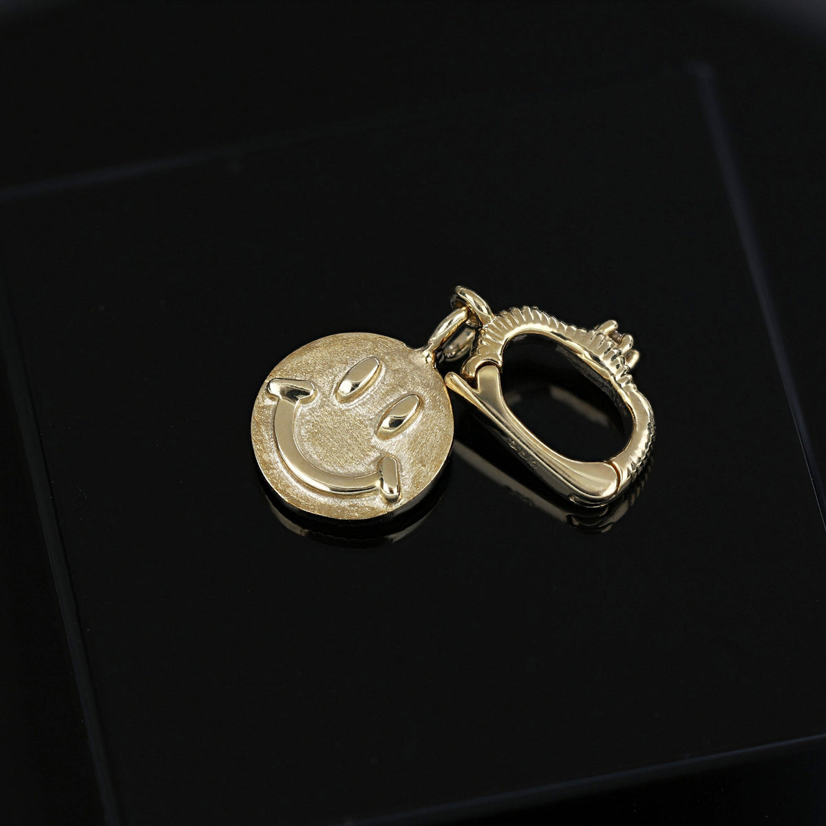 Reversible Textured Smiley Face Pendant