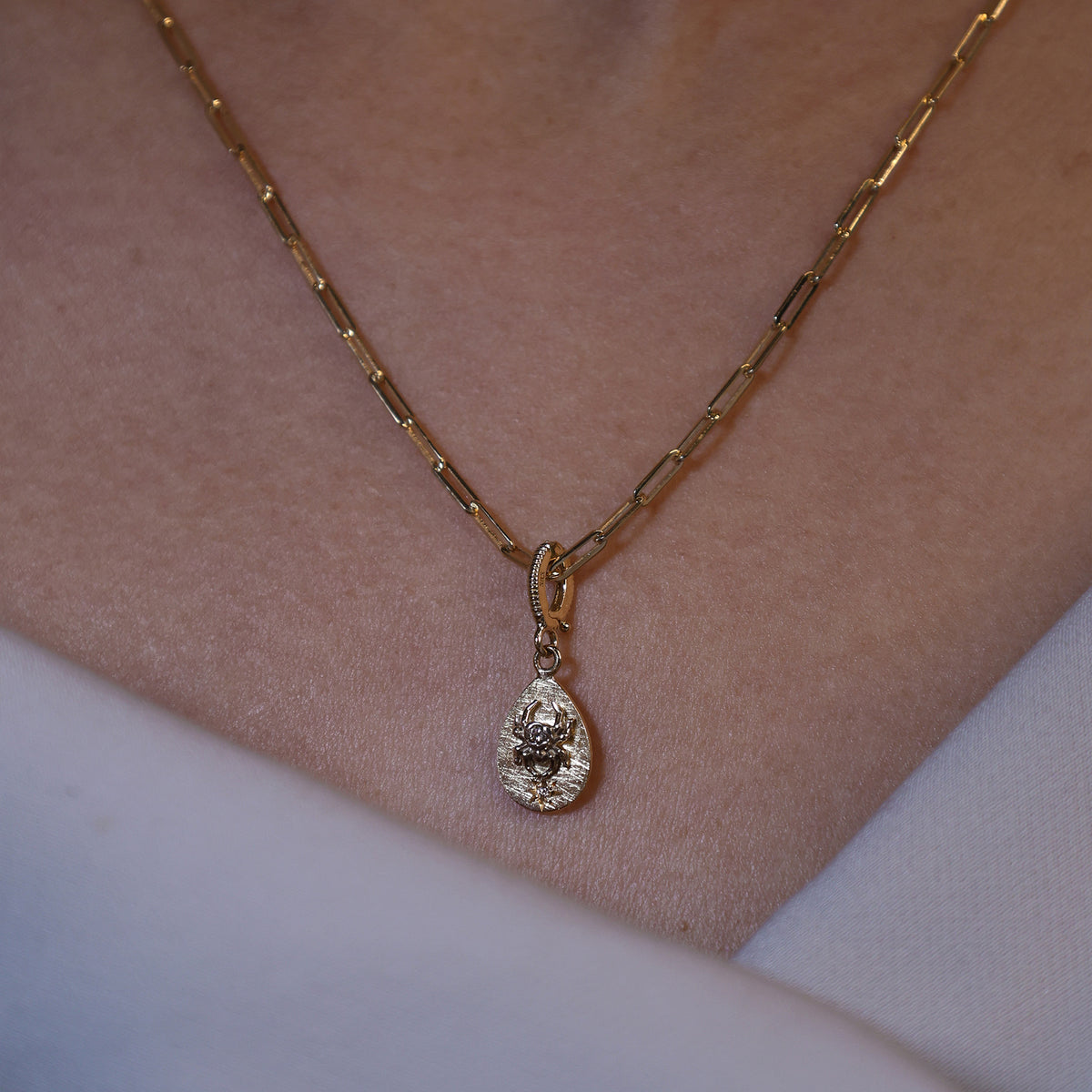 Diamond Spider Medallion Pendant
