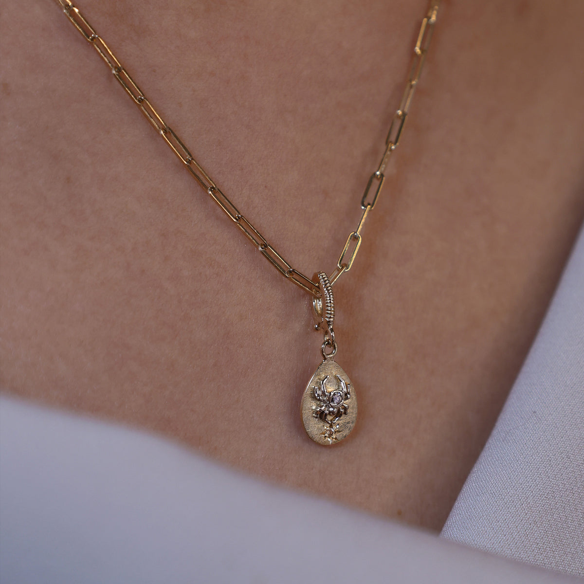 Diamond Spider Medallion Pendant