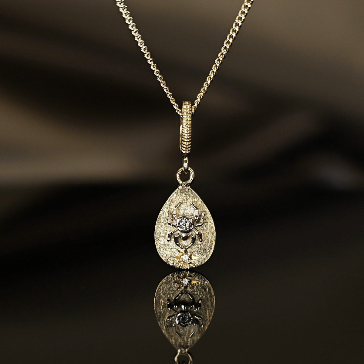 Diamond Spider Medallion Pendant