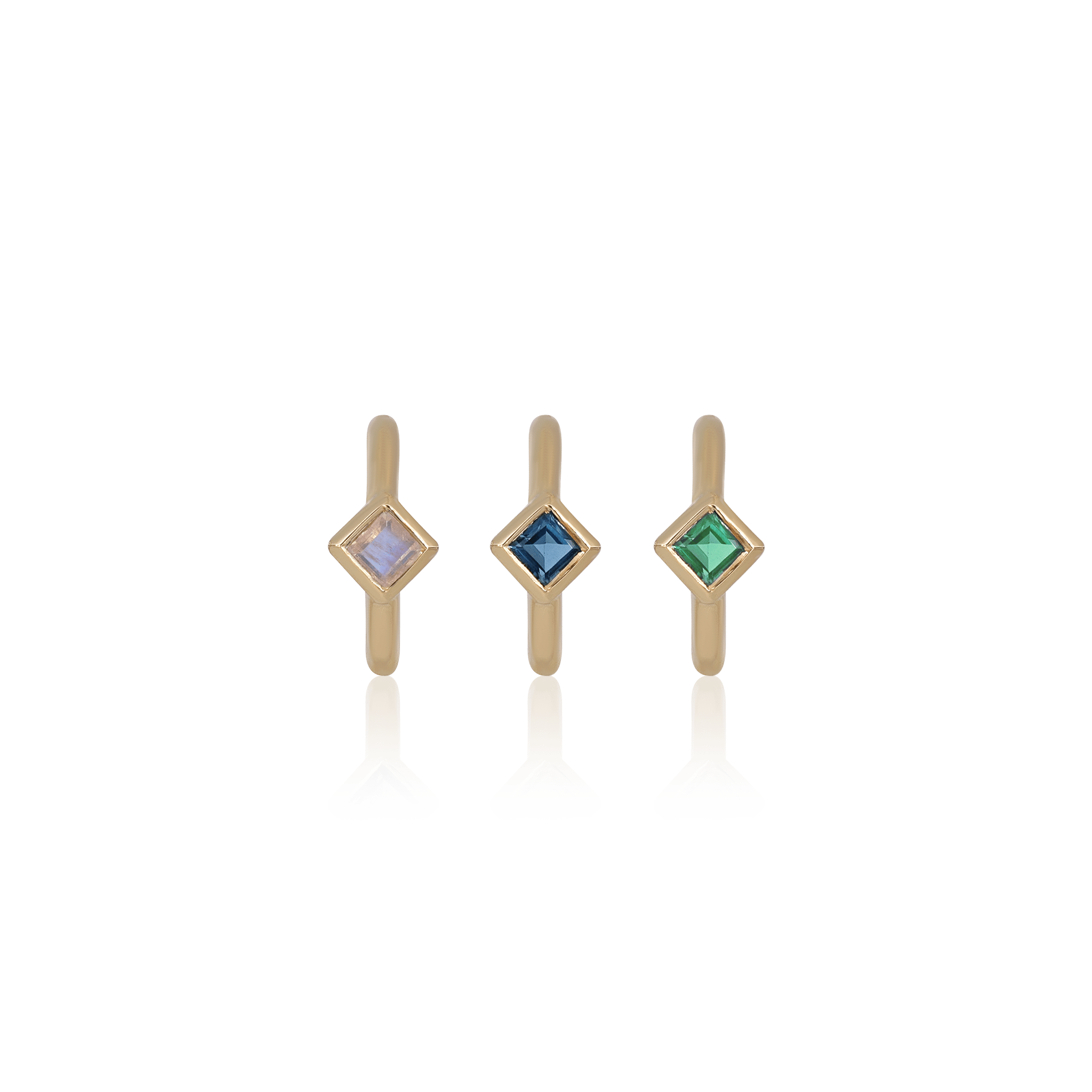 BEATTI Hoops Azra • Dainty Genuine Gemstone Hoop Earrings Azra • Dainty Genuine Gemstone Hoop Earrings