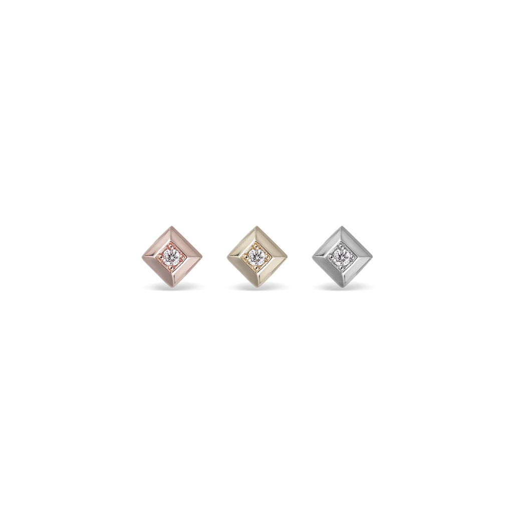 Diamond Pyramid Flat Back Stud