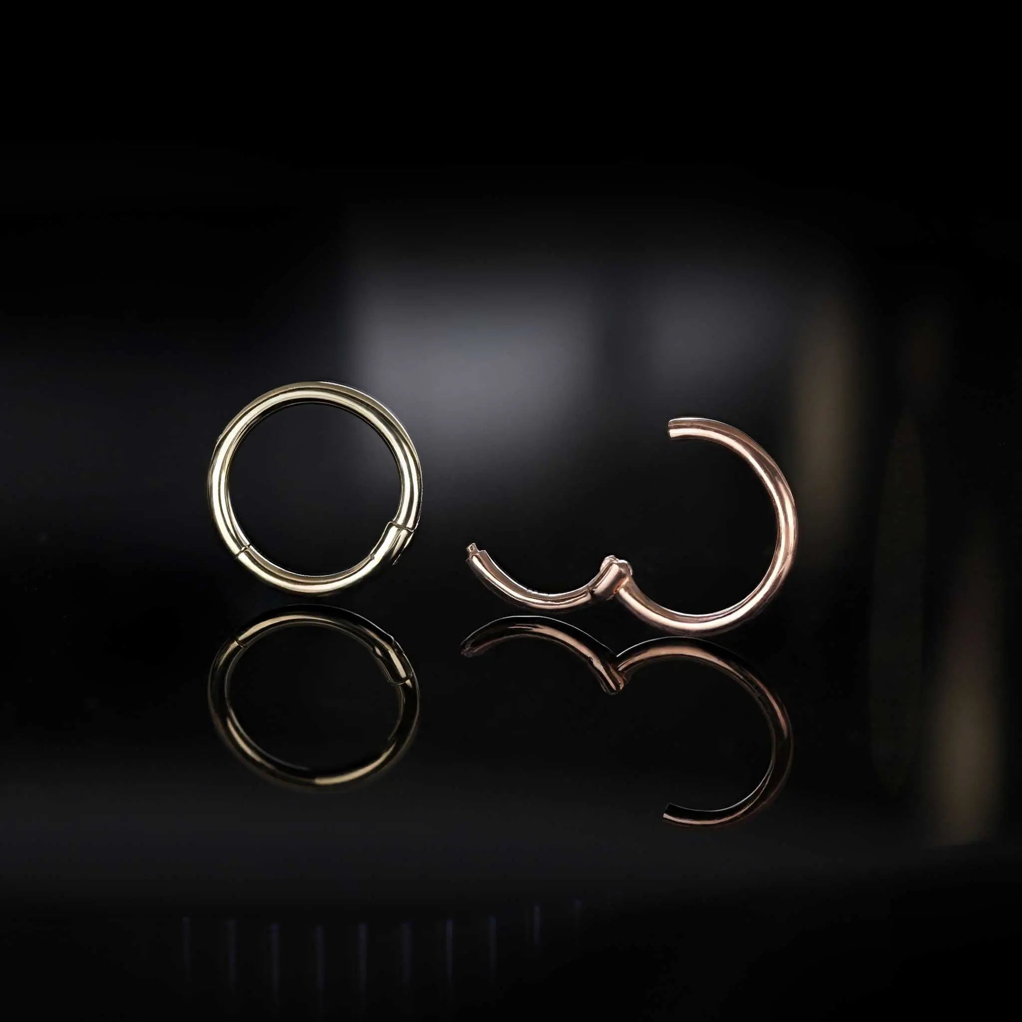 BEATTI Hoops 14K Gold Clicker Hoop 14K Gold Clicker Hoop