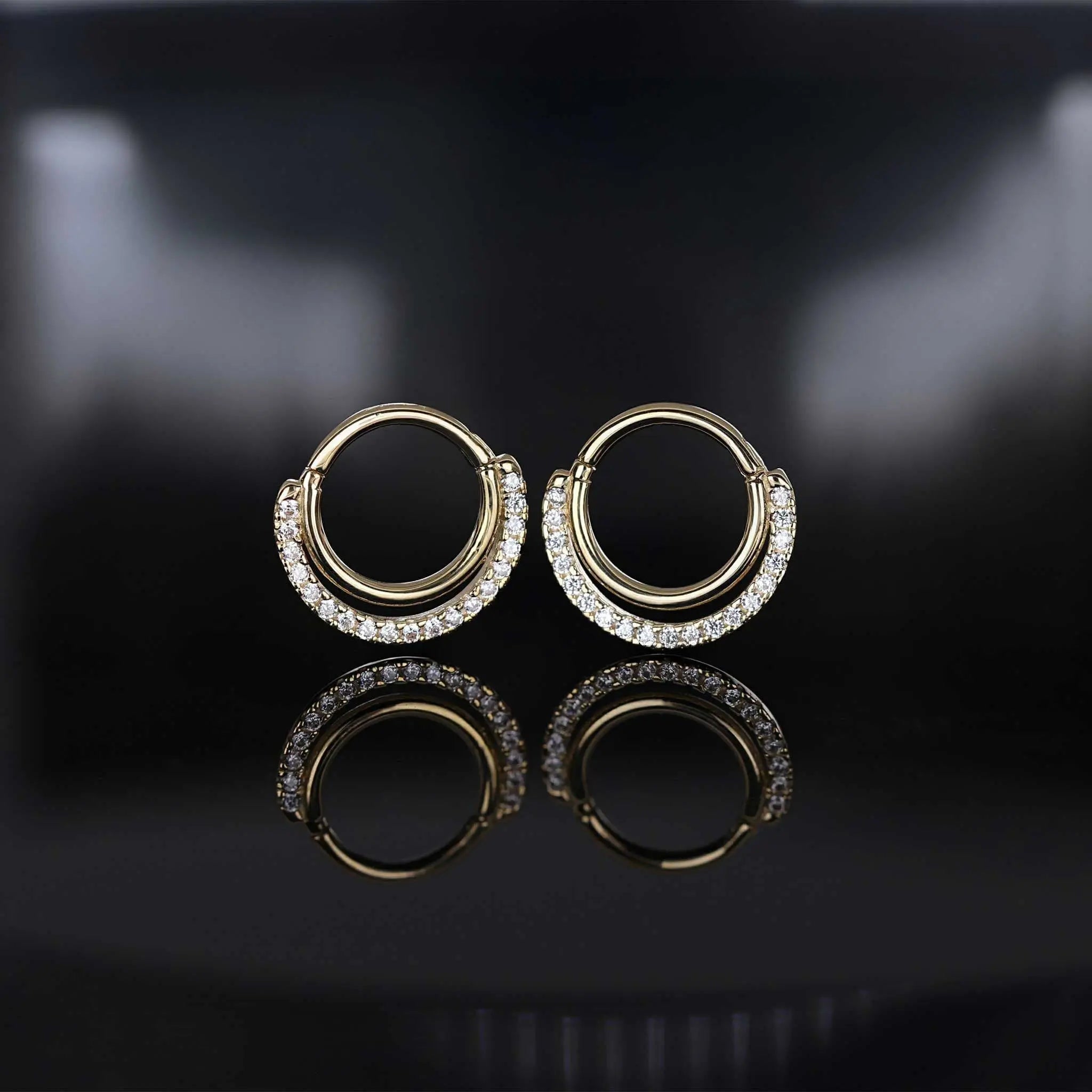 BEATTI Hoops Gold / 16G/8mm 14K Gold Clicker Hoop BJ5070 YG 14K Gold Clicker Hoop