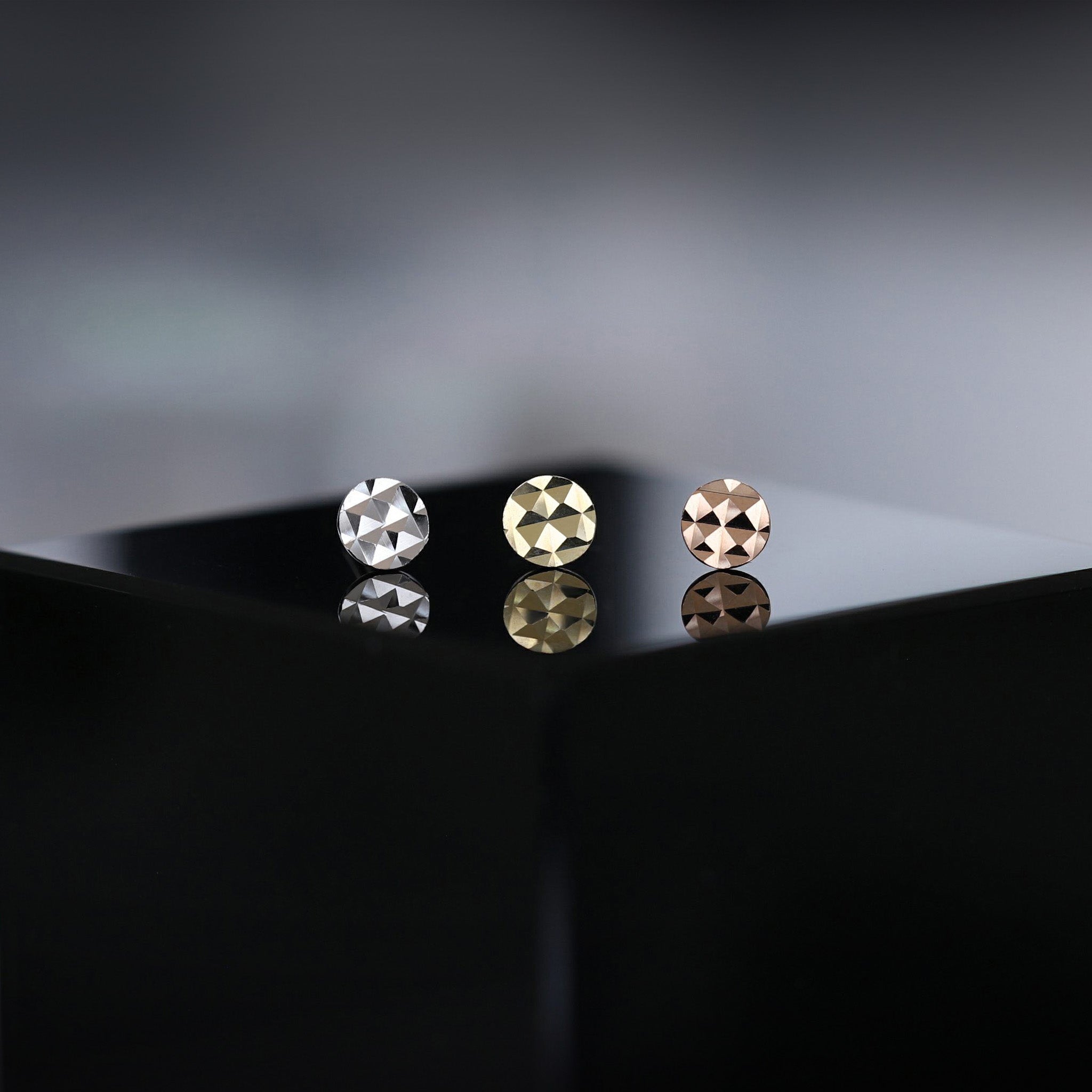 Prism Facet Disc Flat Back Stud