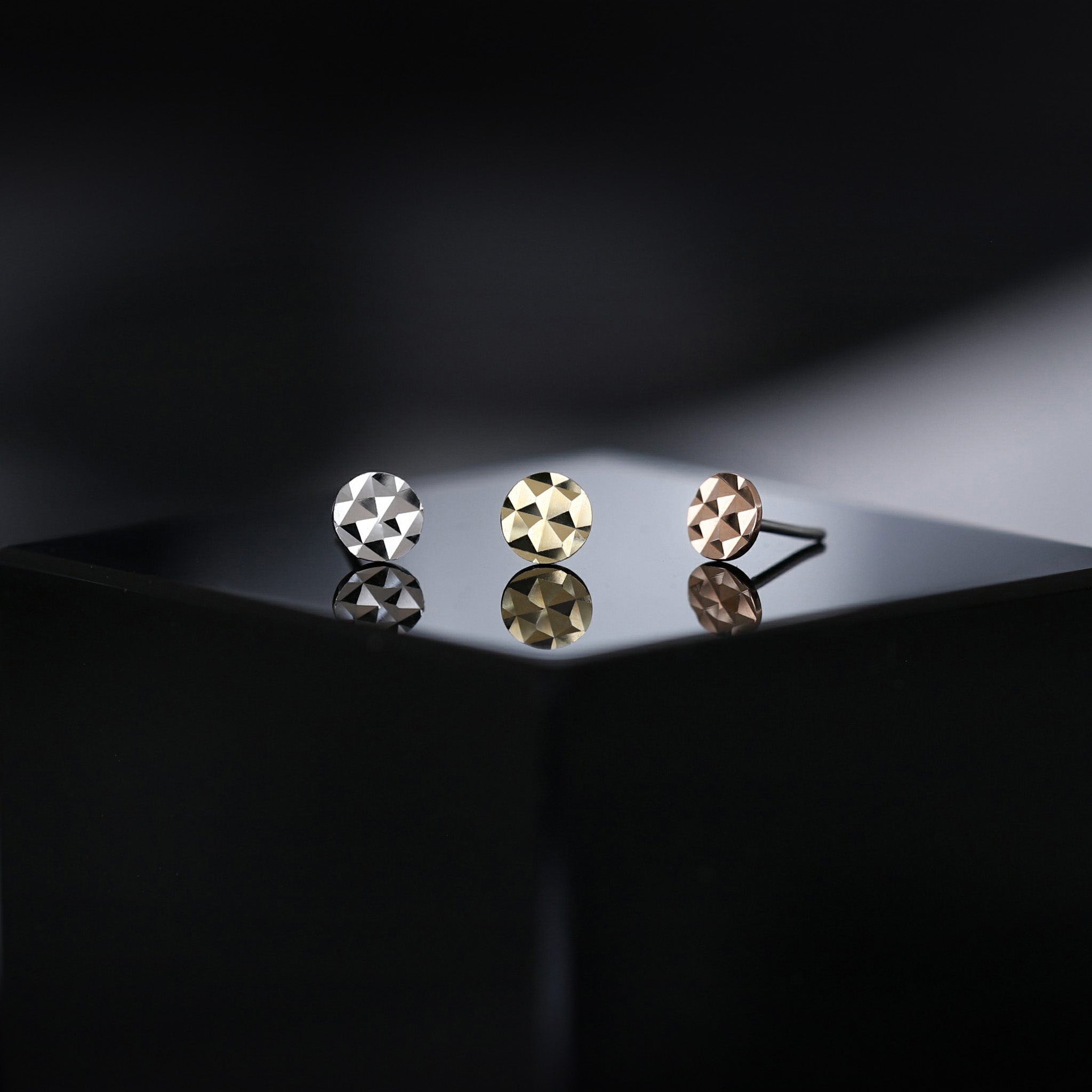 Prism Facet Disc Flat Back Stud