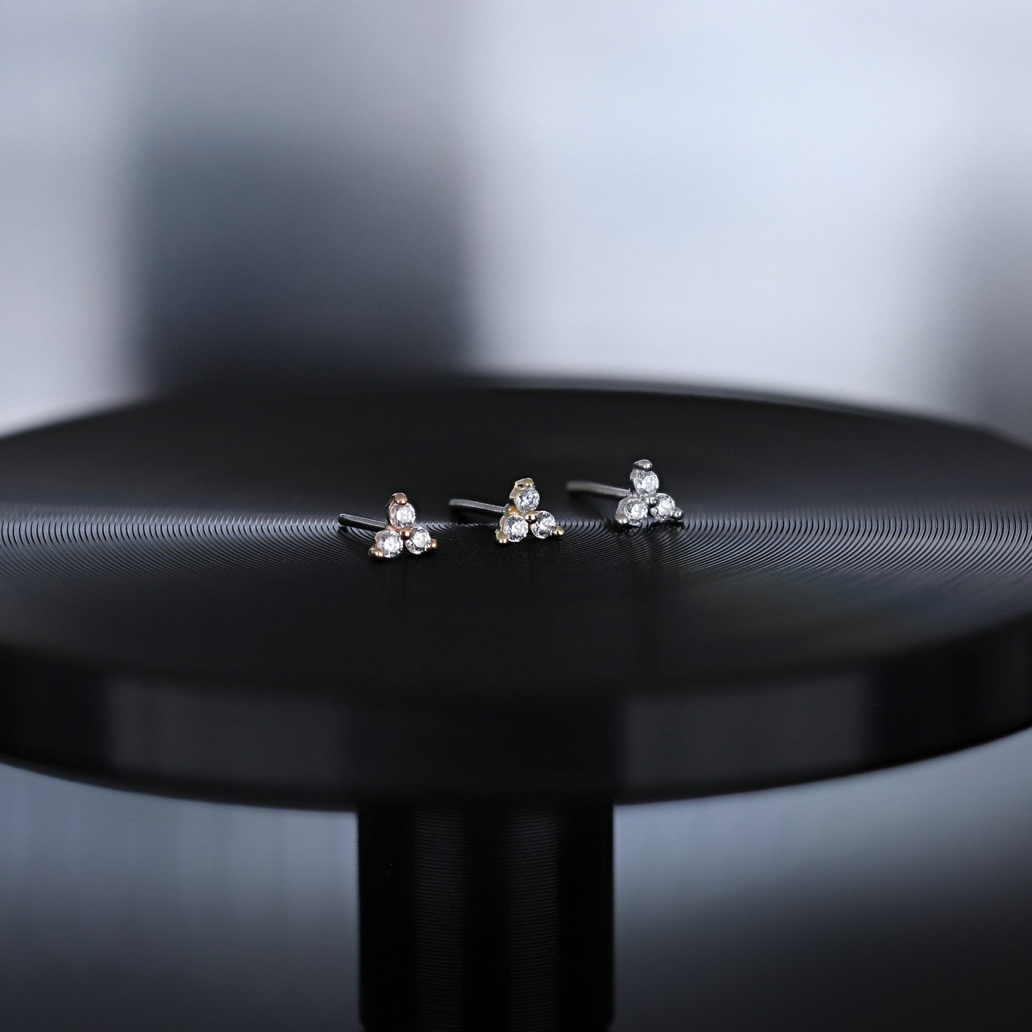Micro Triangle CZ Flat Back Stud