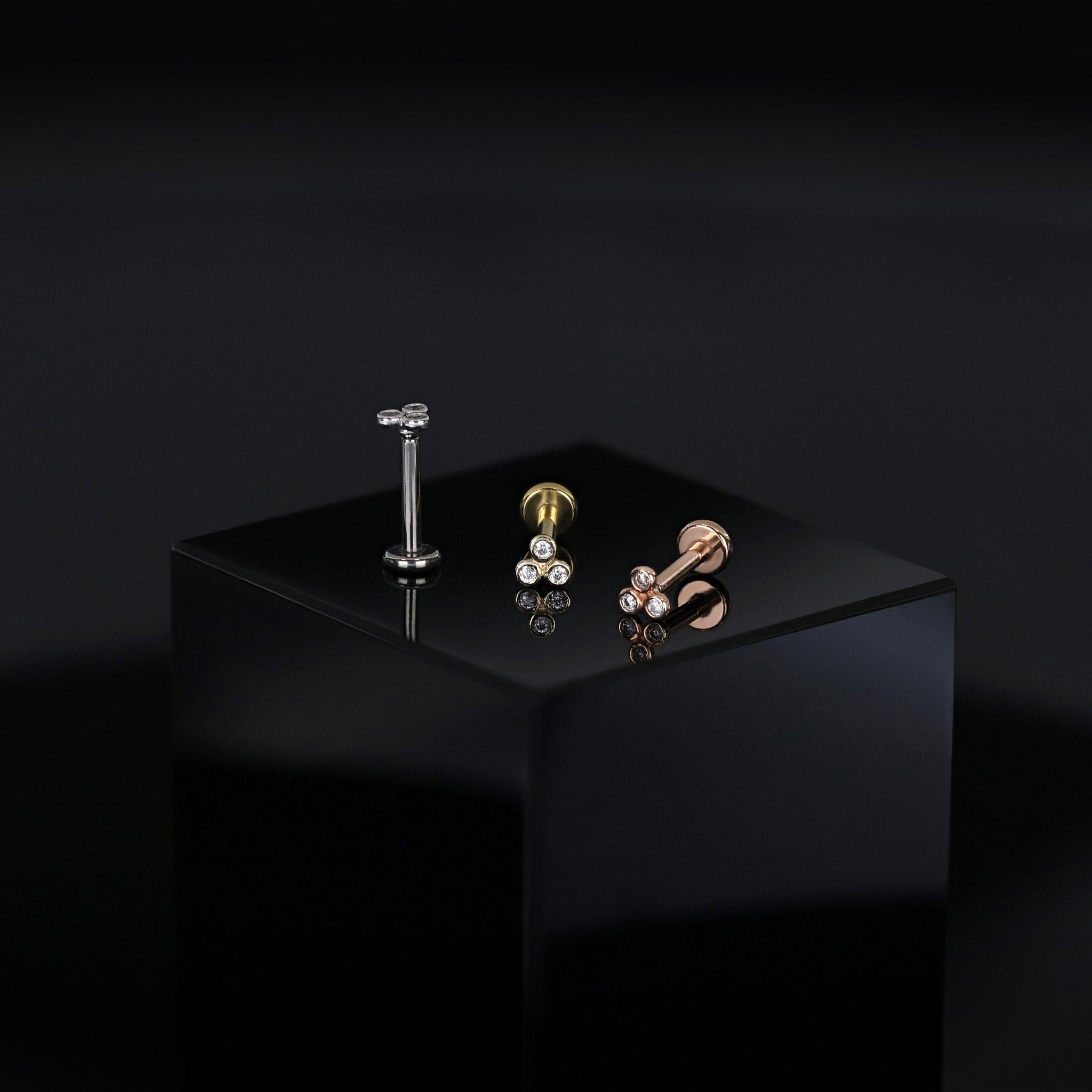 Micro Cluster CZ Flat Back Stud