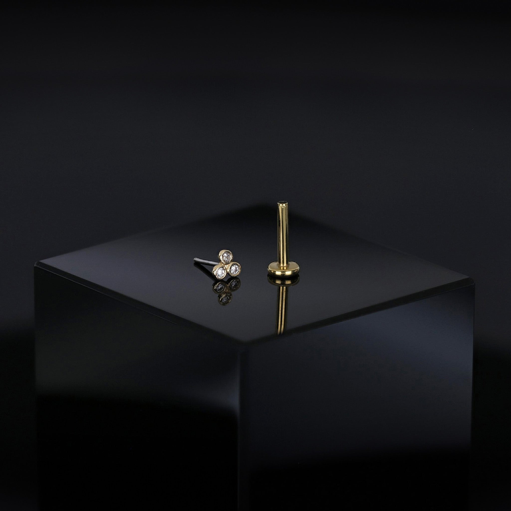 Micro Cluster CZ Flat Back Stud