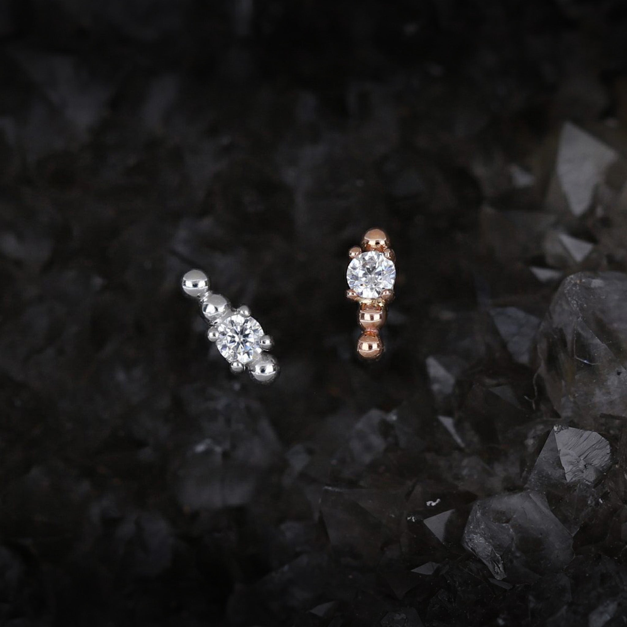 Mirco Bead Drop CZ Flat Back Stud