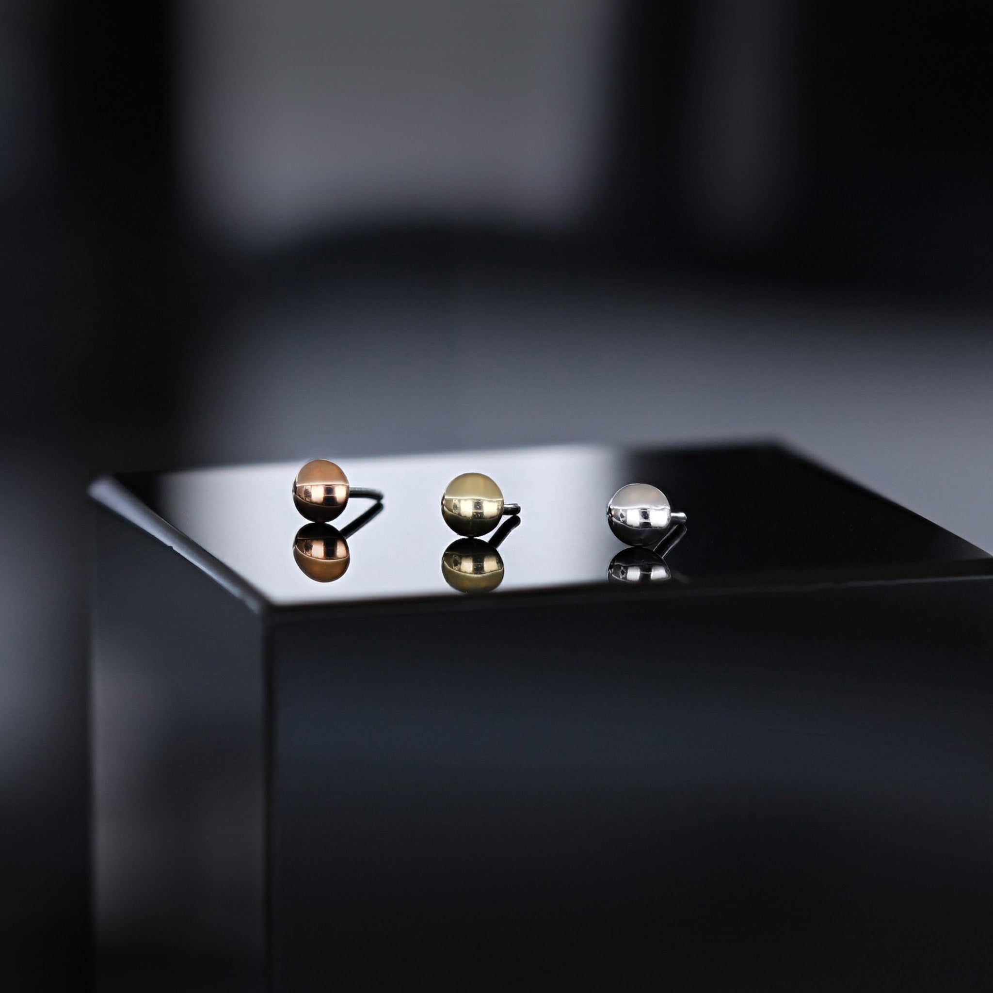 Petite Round Dome Flat Back Stud