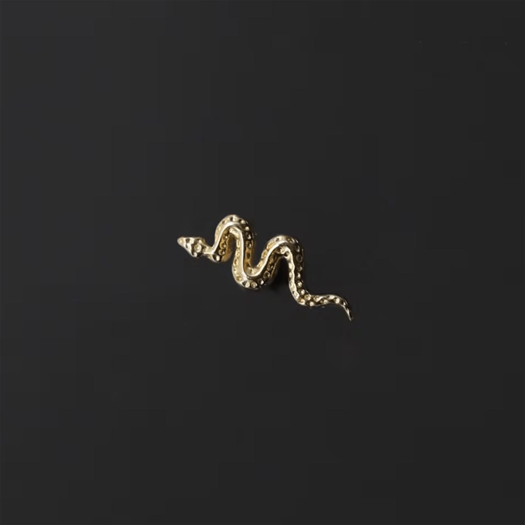 BEATTI Threadless Ends 14K Gold Tiny Snake Internally threaded 14K Gold Tiny Snake Internally threaded
