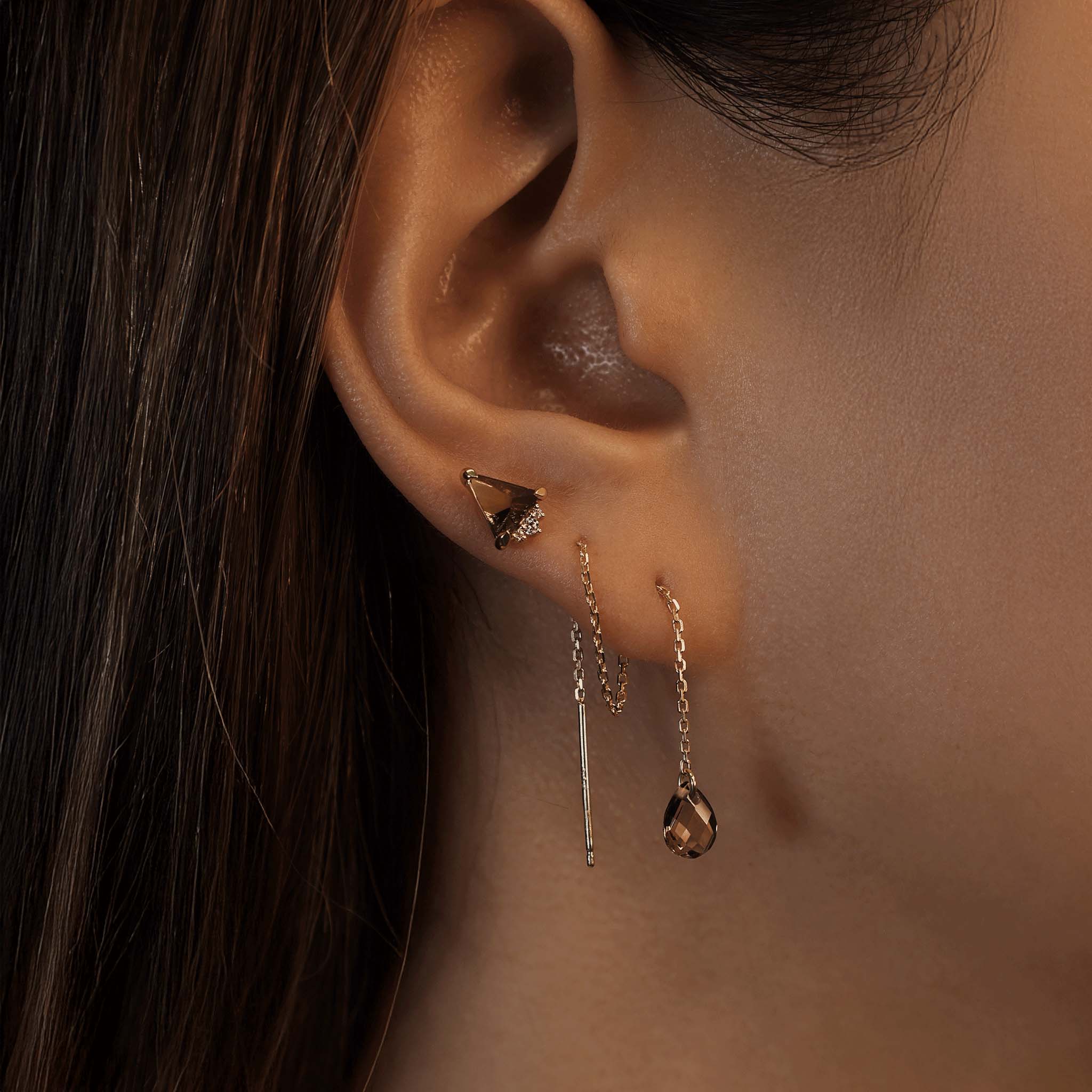 Chloe • Gemstone Drop Threader