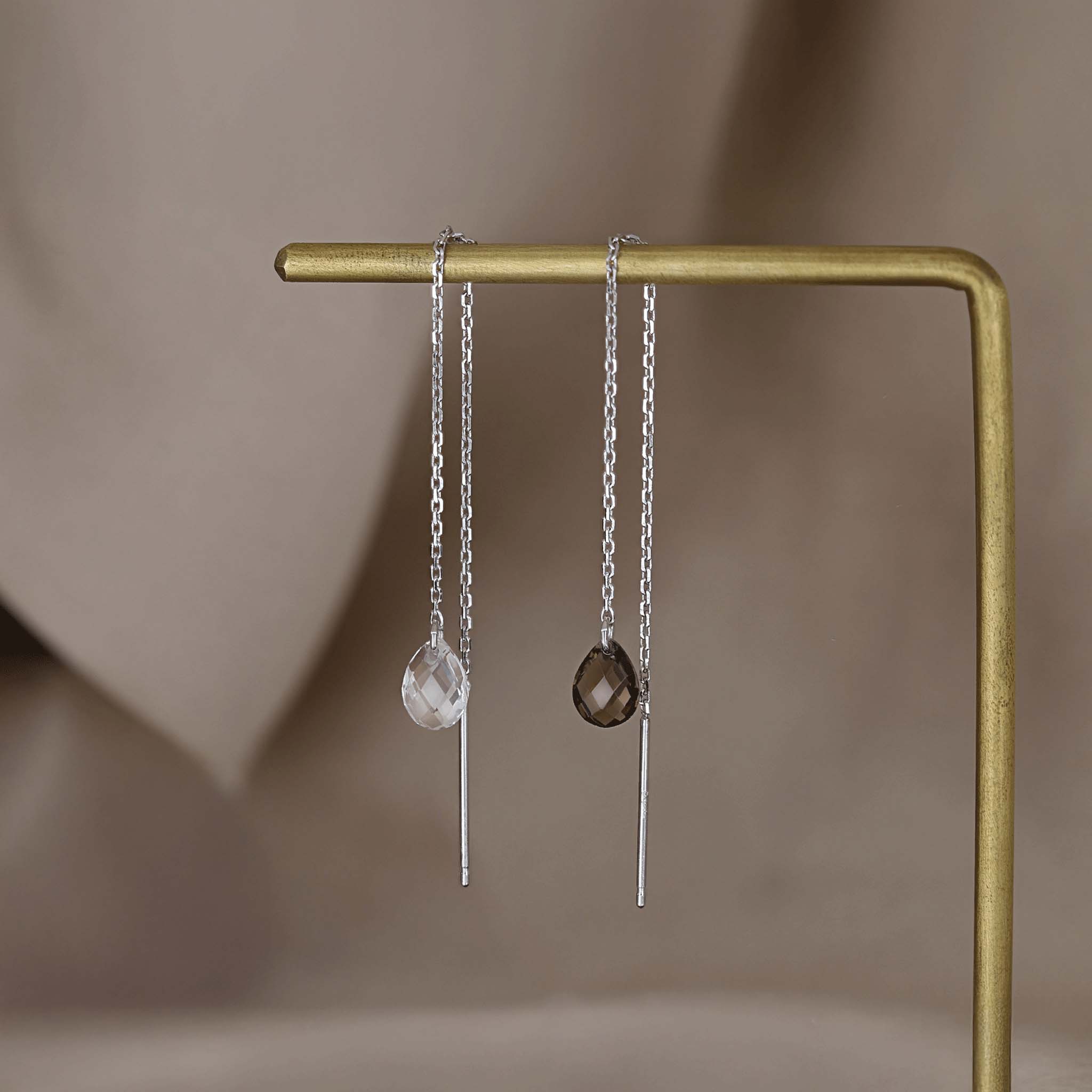 Chloe • Gemstone Drop Threader