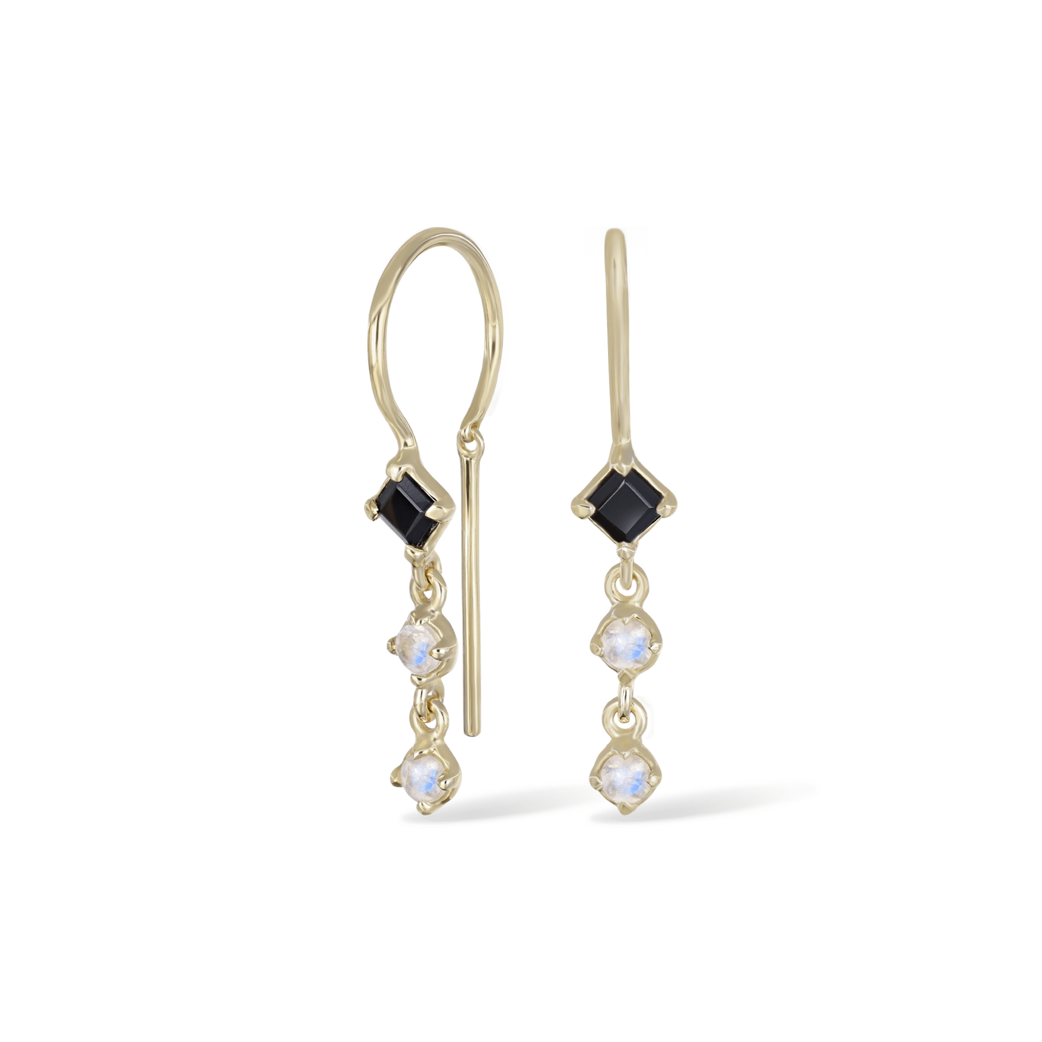 Lunel • Natural Gemstone Open Hoops
