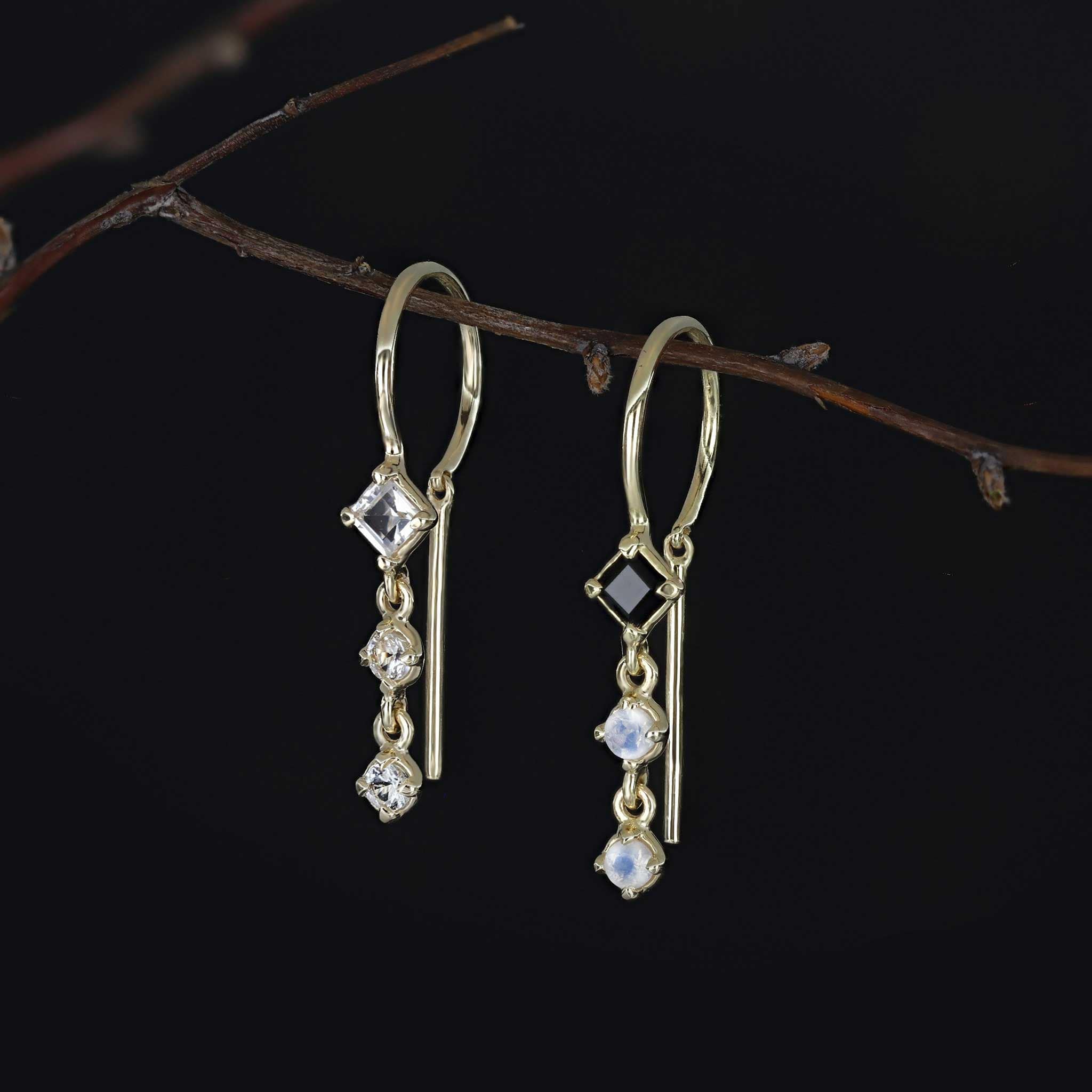 BEATTI Threaders BTE051 • Gemstone Threader Earrings BTE051 • Gemstone Threader Earrings