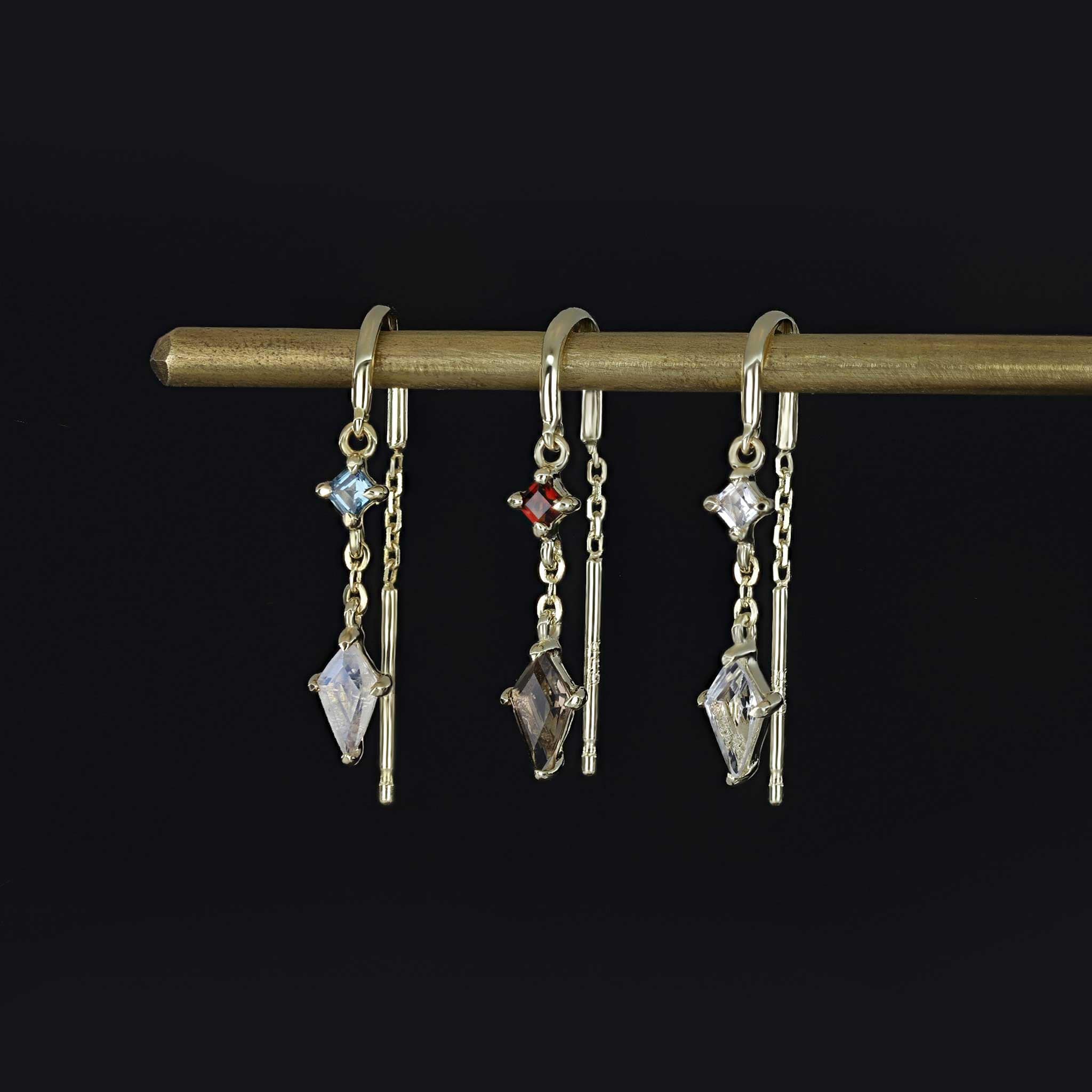 BEATTI Threaders BTE055 • Gemstone Threader Earrings BTE055 • Gemstone Threader Earrings