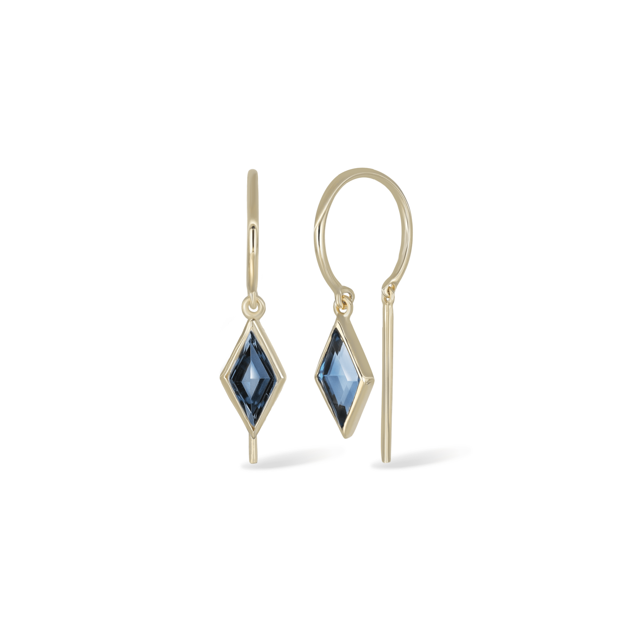 Ray • Natural Gemstone Open Hoops