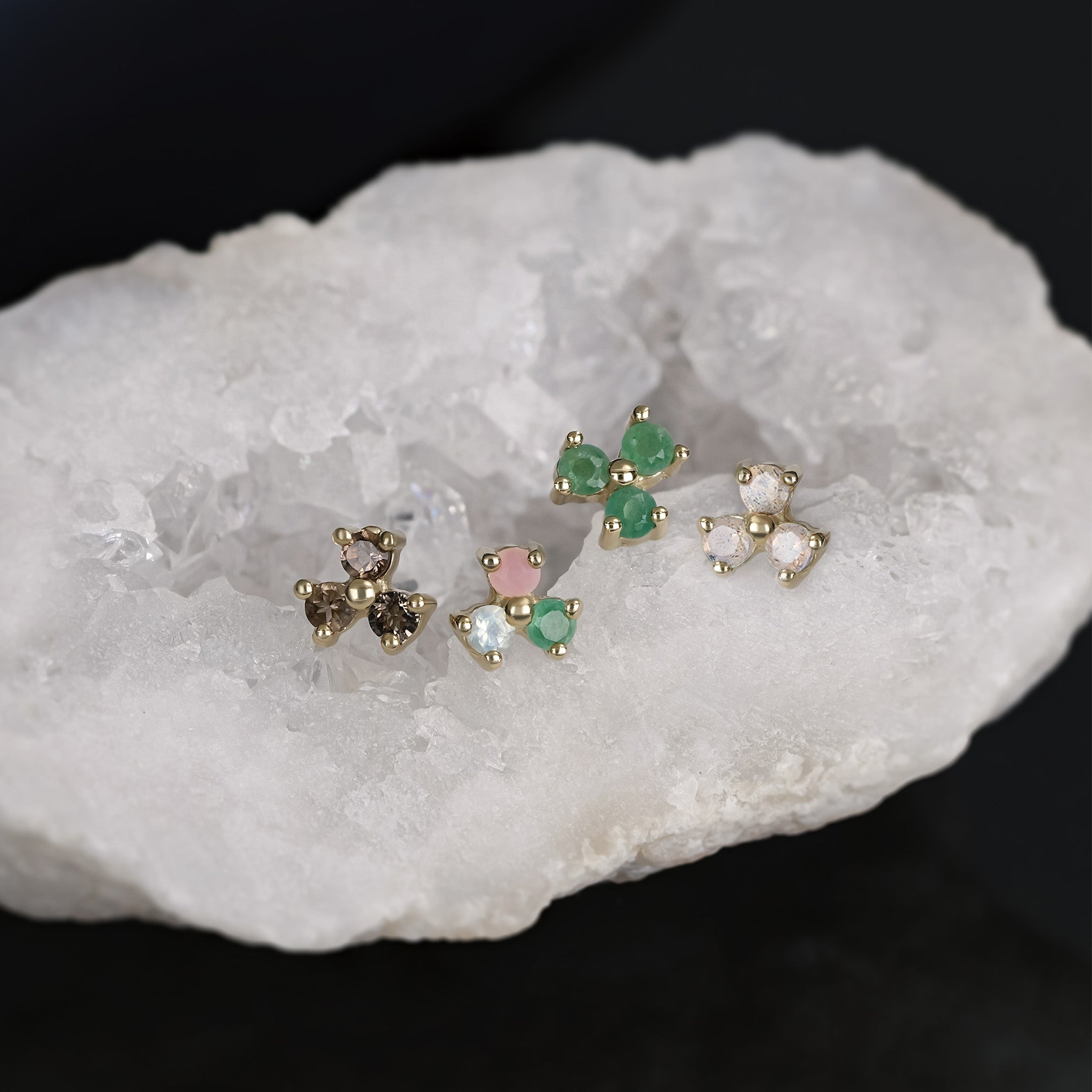 Ivy II • Natural Gemstone Threadless Ends