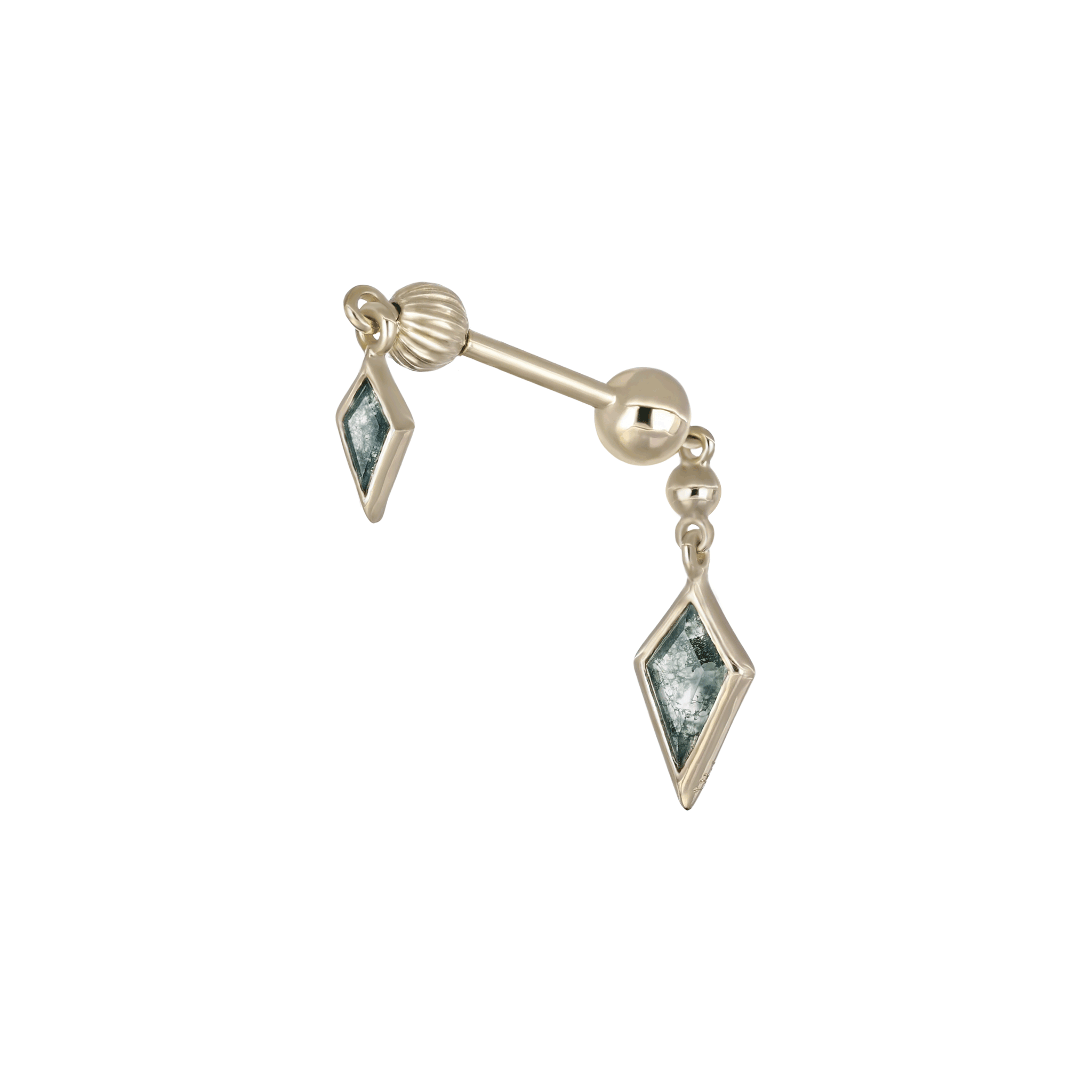 Vira • Kite Gemstone Double Barbell – Internally Threaded BEATTI