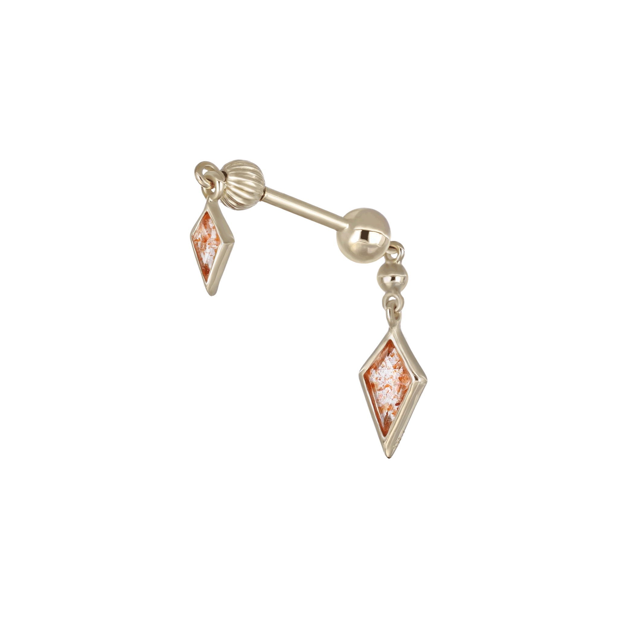 Vira • Kite Gemstone Double Barbell – Internally Threaded BEATTI