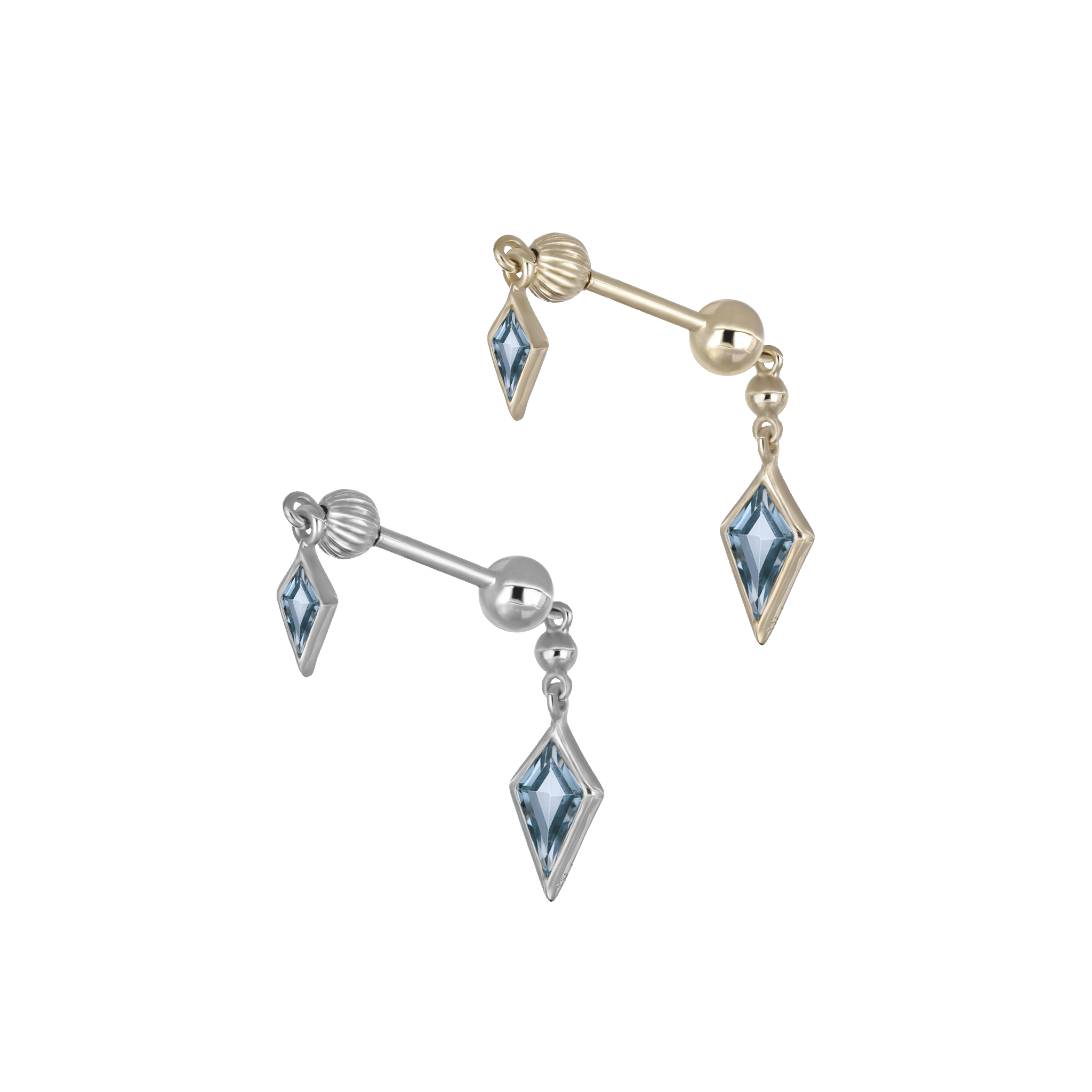 Vira • Kite Gemstone Double Barbell – Internally Threaded BEATTI