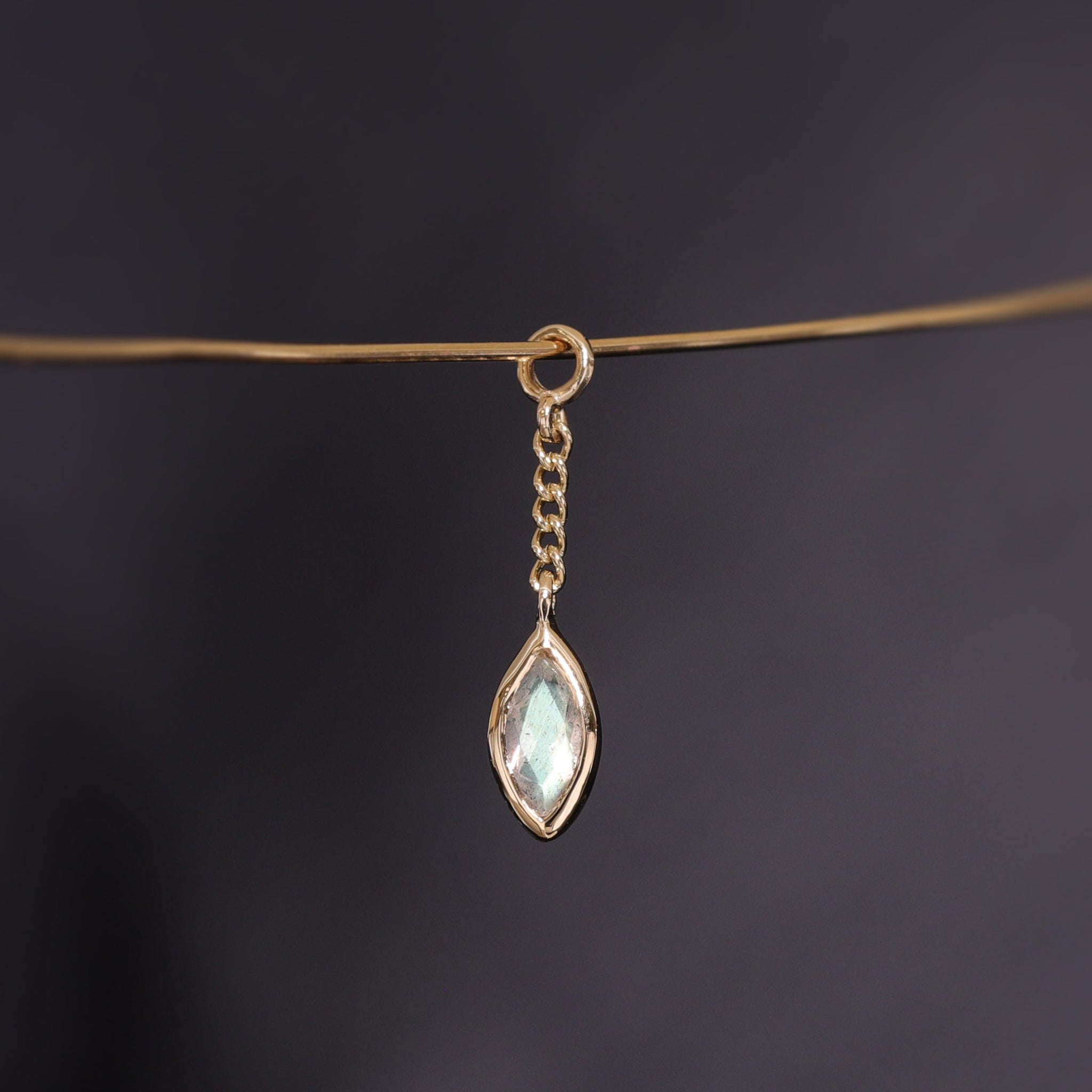 Aris • Marquise Gemstone Chain Charm