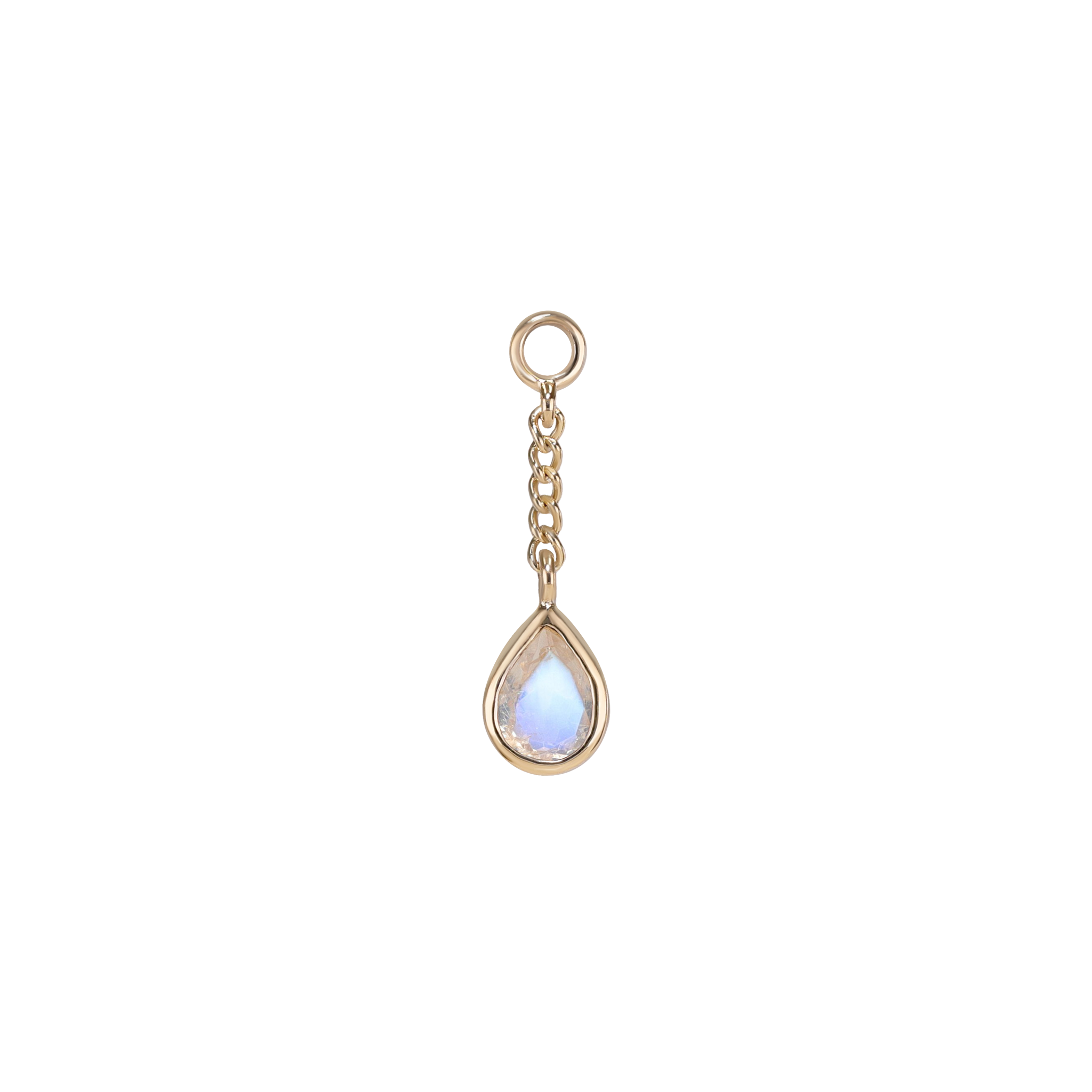 Juno  • Teardrop Gemstone Chain Charm