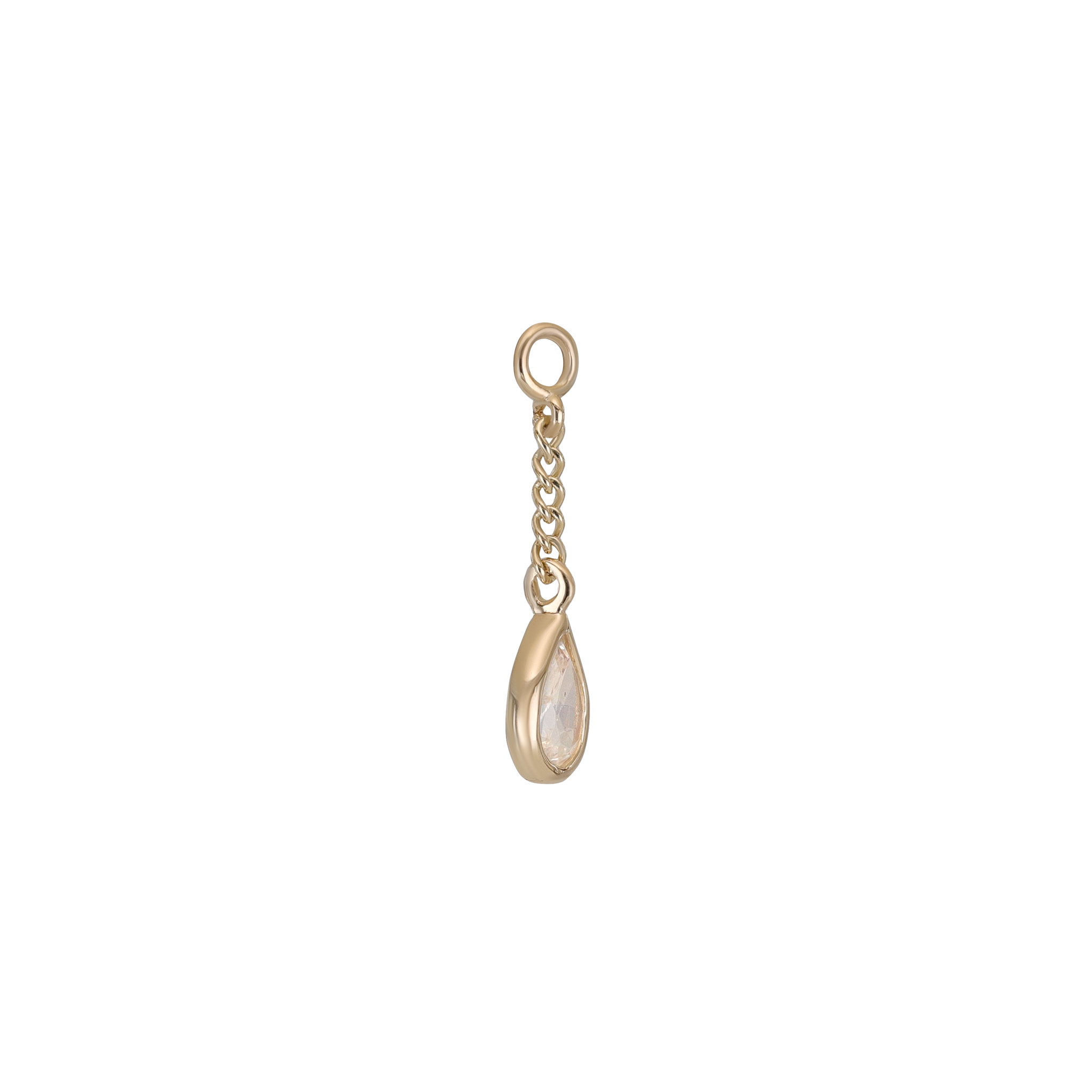 Juno  • Teardrop Gemstone Chain Charm