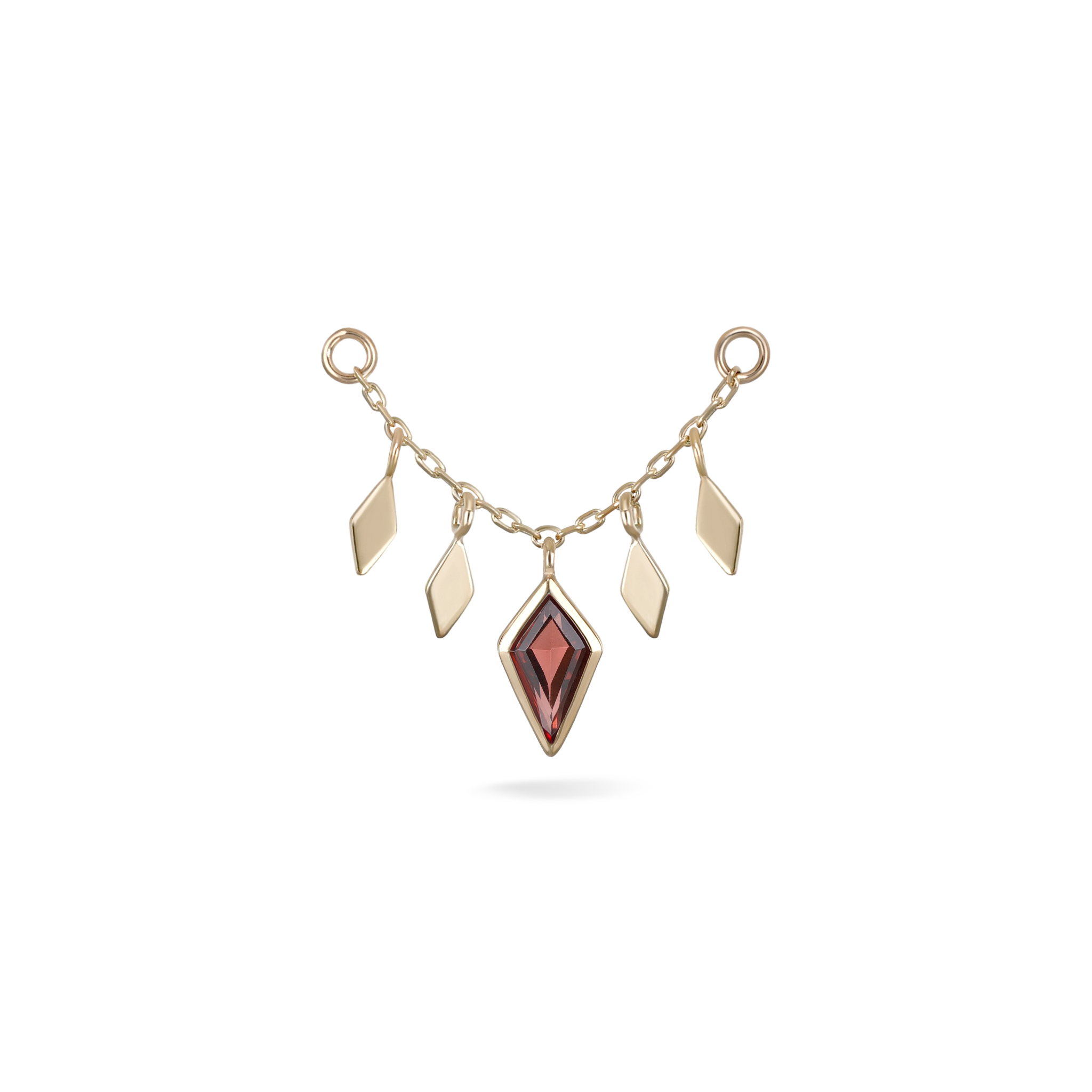 Patra Chain Attachment with Garnet 22mm