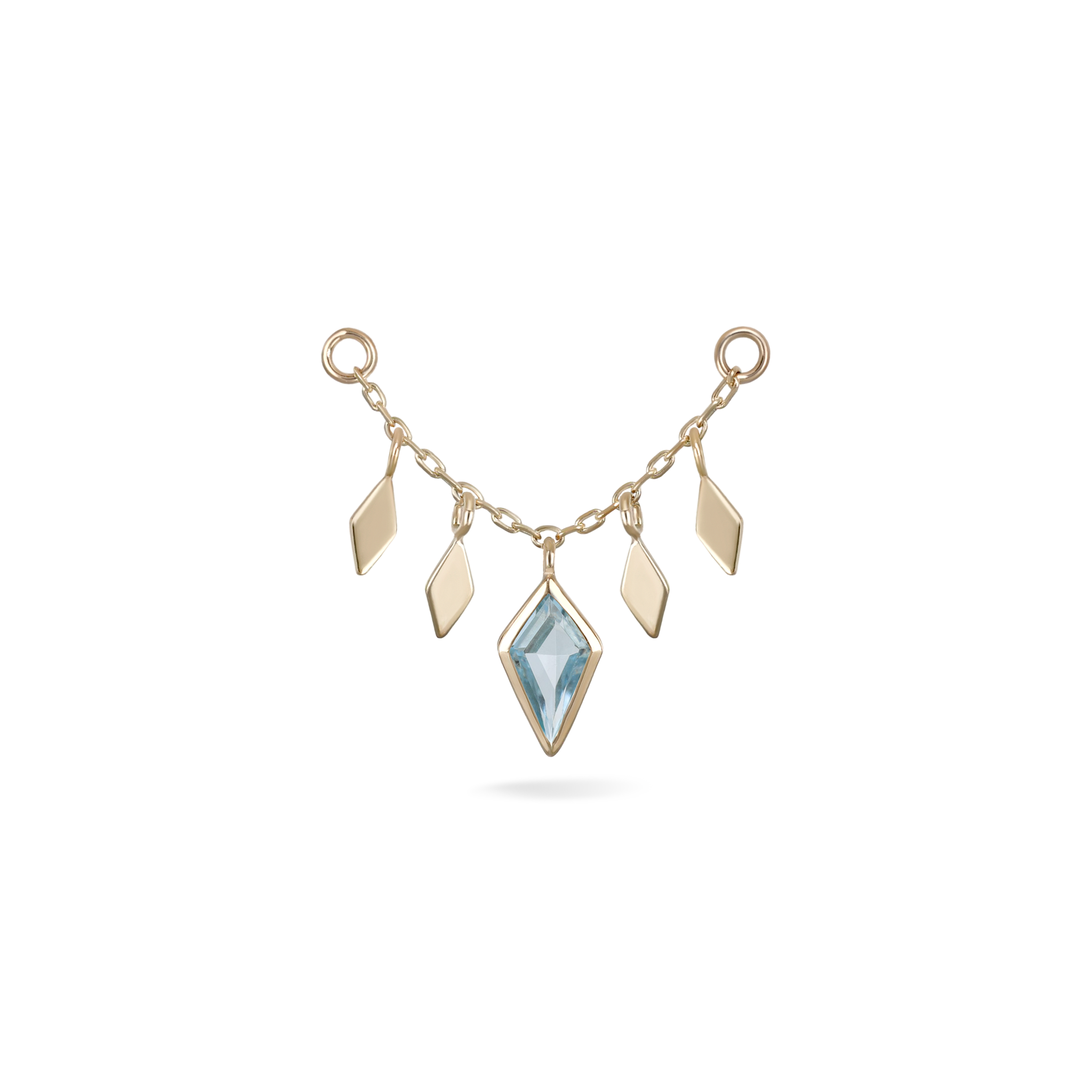 Patra Chain Attachment with Swiss Blue Topaz 22mm