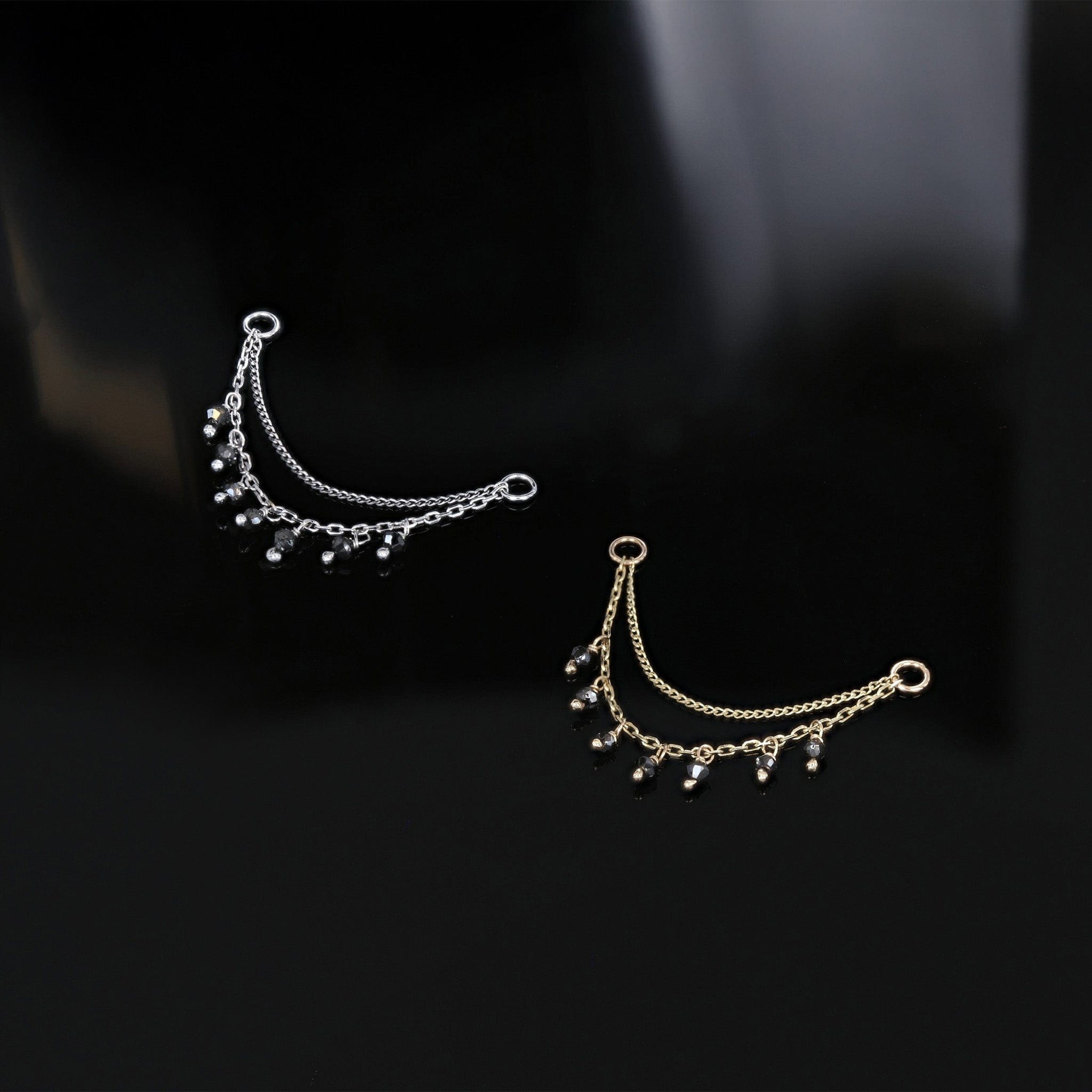 Santal III • Natural Diamond Beads Double Drape Chain