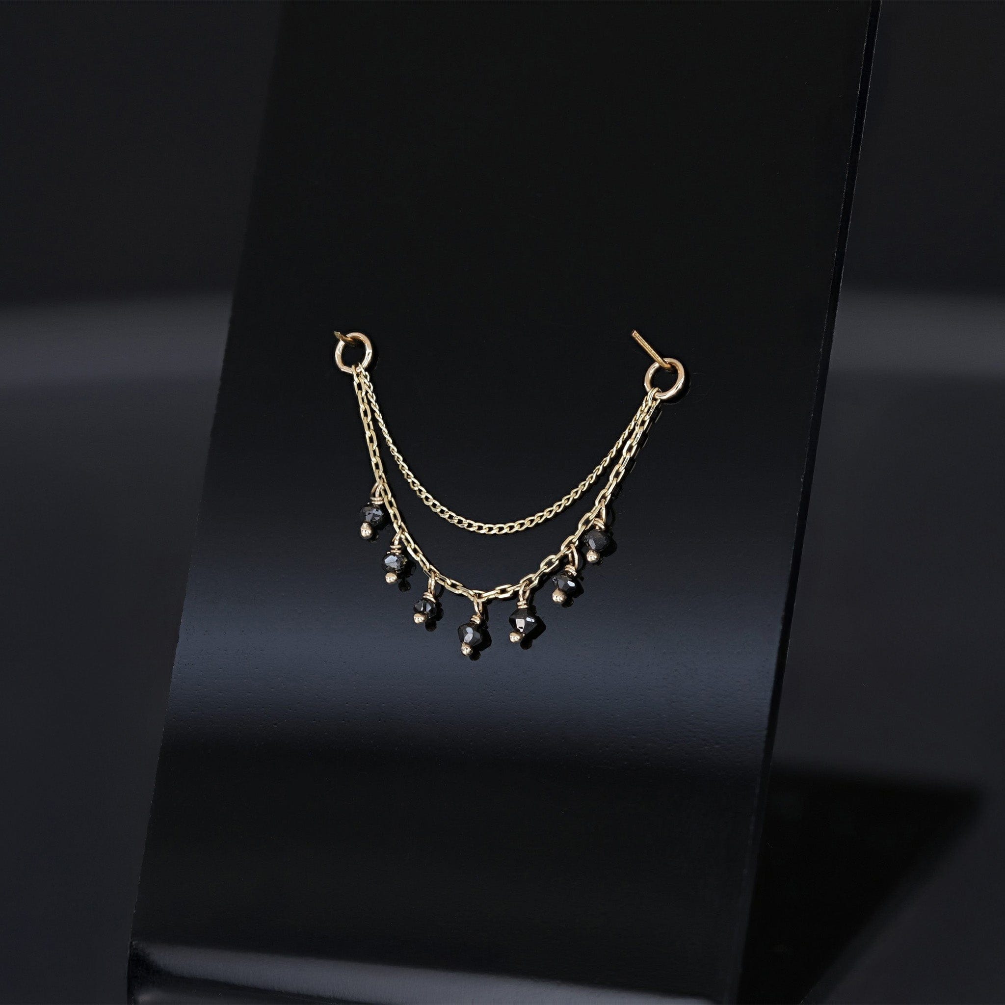 Santal III • Natural Diamond Beads Double Drape Chain