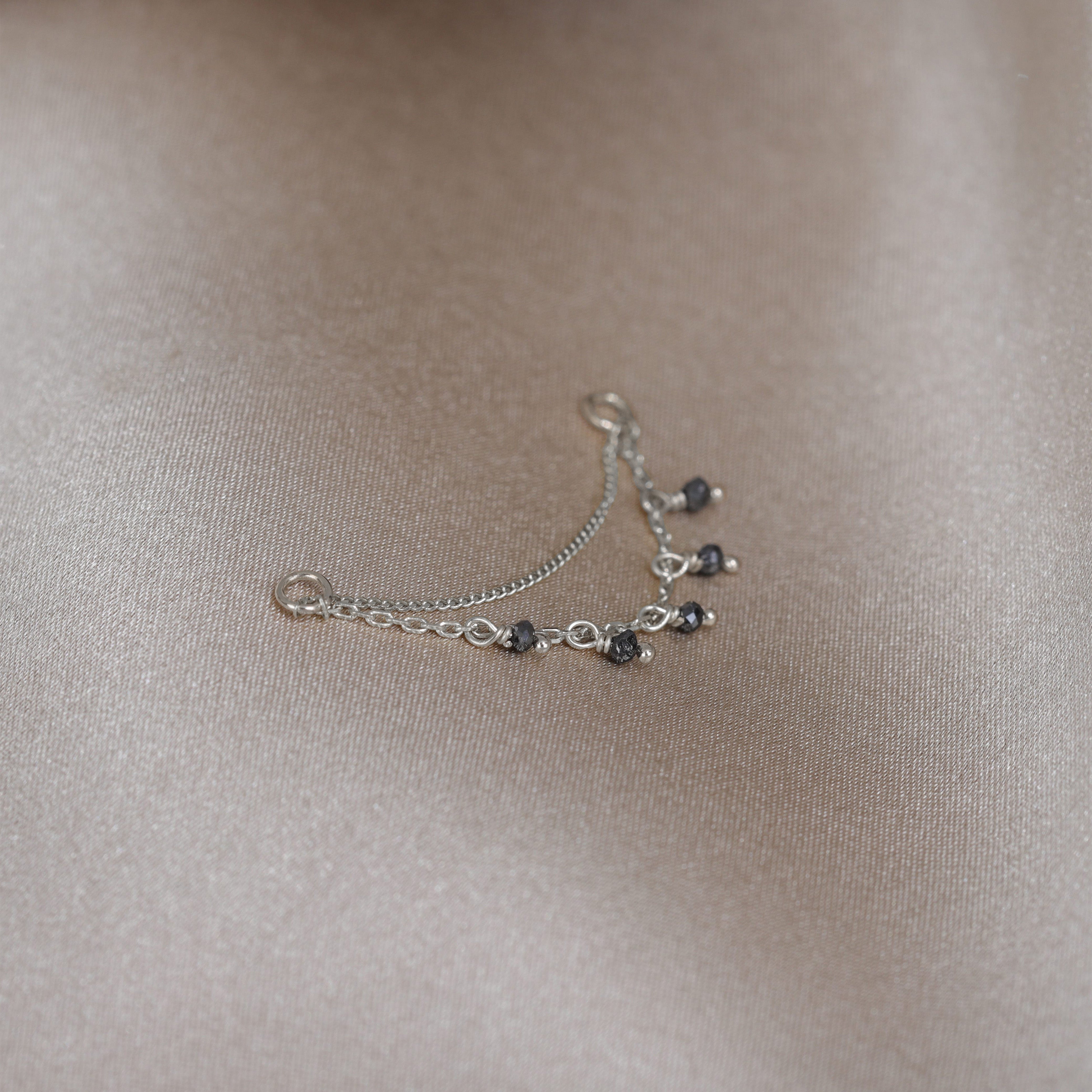 Santal • Green Diamond Beads Double Drape Chain - BEATTI