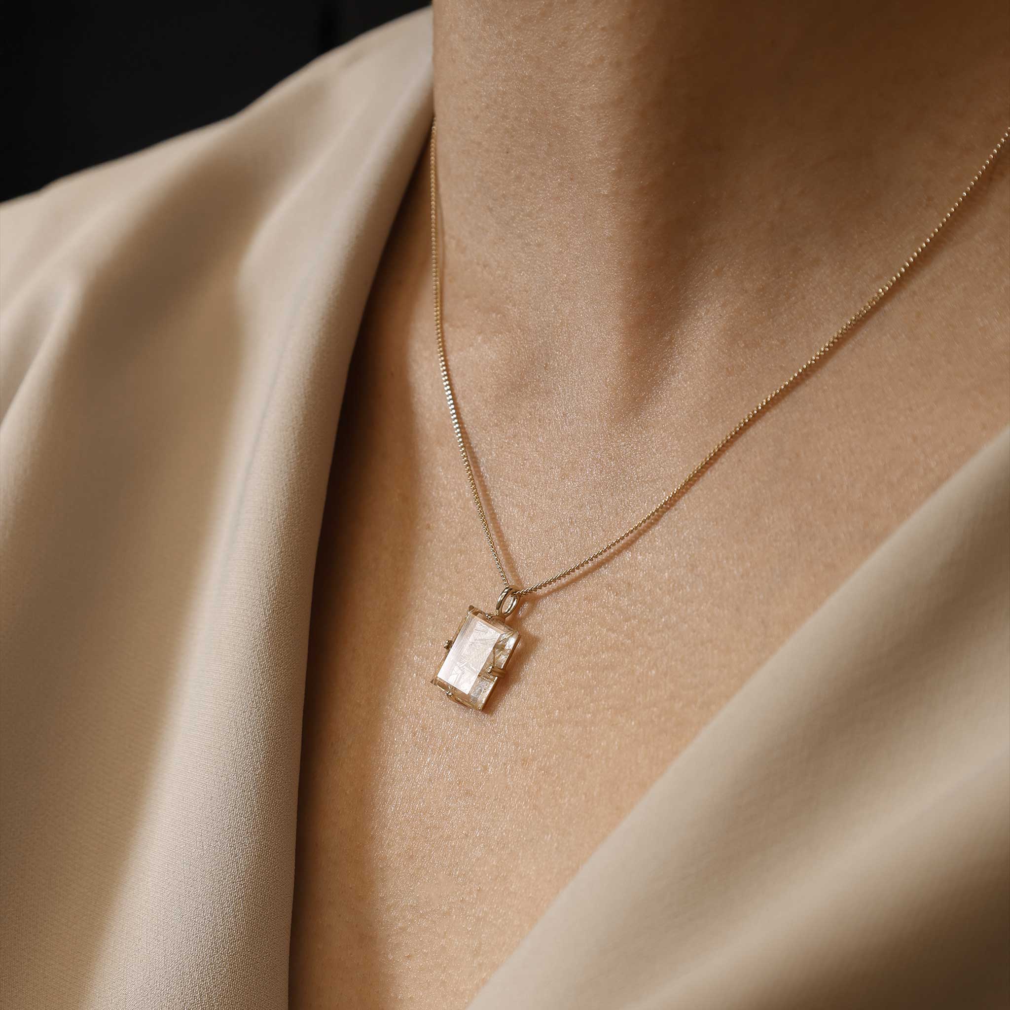 BEATTI Pendants BTP063 • Square Gemstone Necklace Pendant BTP063 • Square Gemstone Necklace Pendant