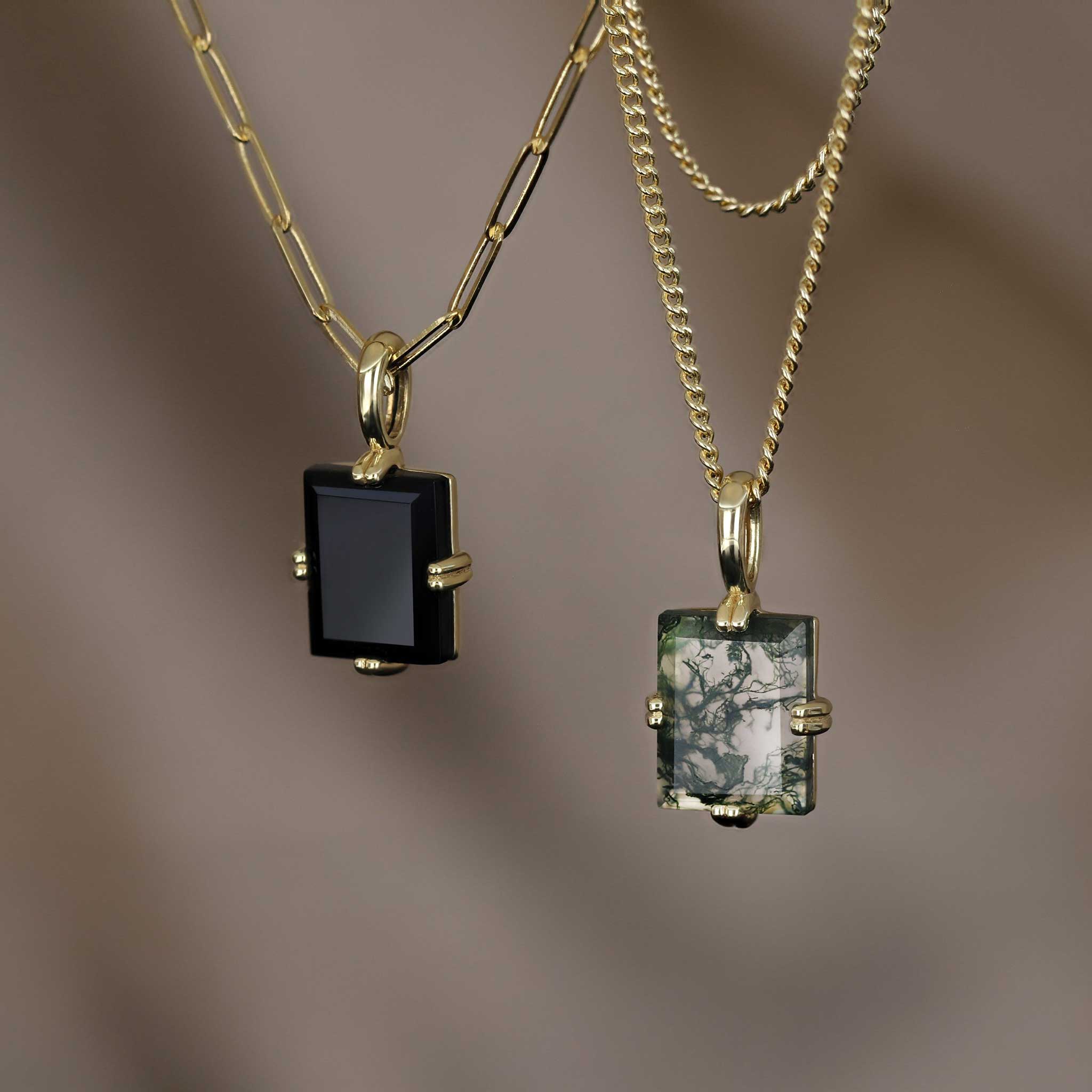 BEATTI Pendants BTP064 • Square Gemstone Necklace Pendant BTP064 • Square Gemstone Necklace Pendant
