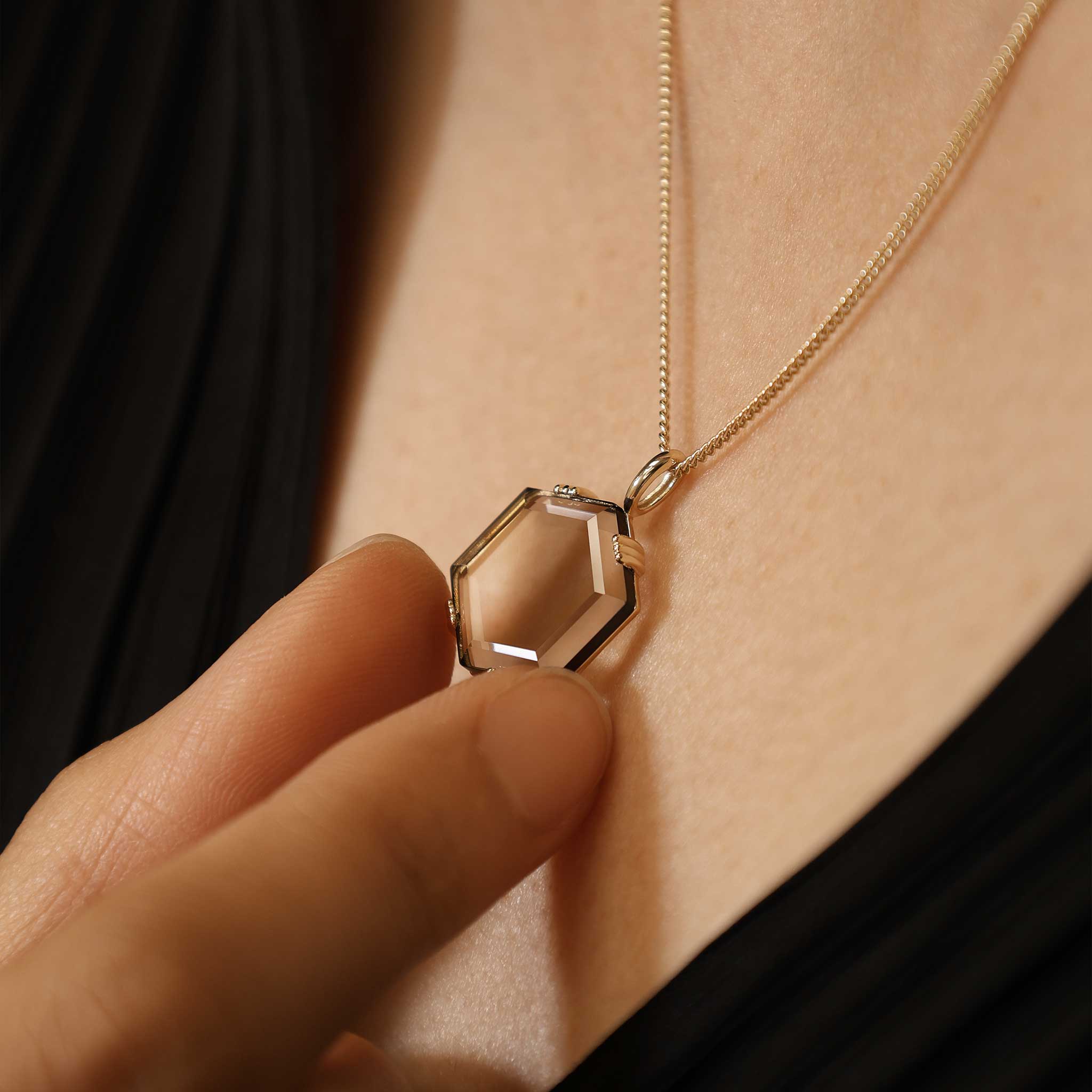 BEATTI Pendants BTP065 • Hexagon Gemstone Necklace Pendant BTP065 • Hexagon Gemstone Necklace Pendant