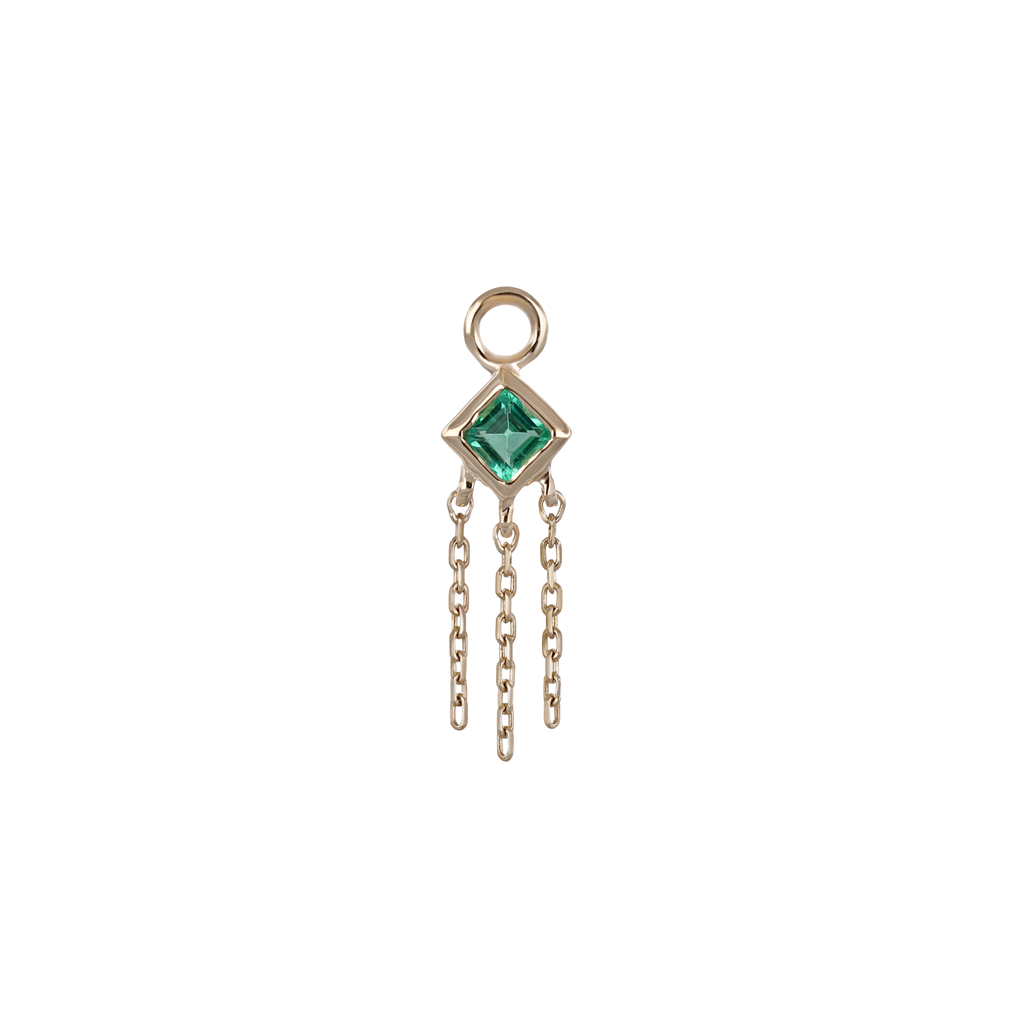 Neo Emerald 14K gold chain charm