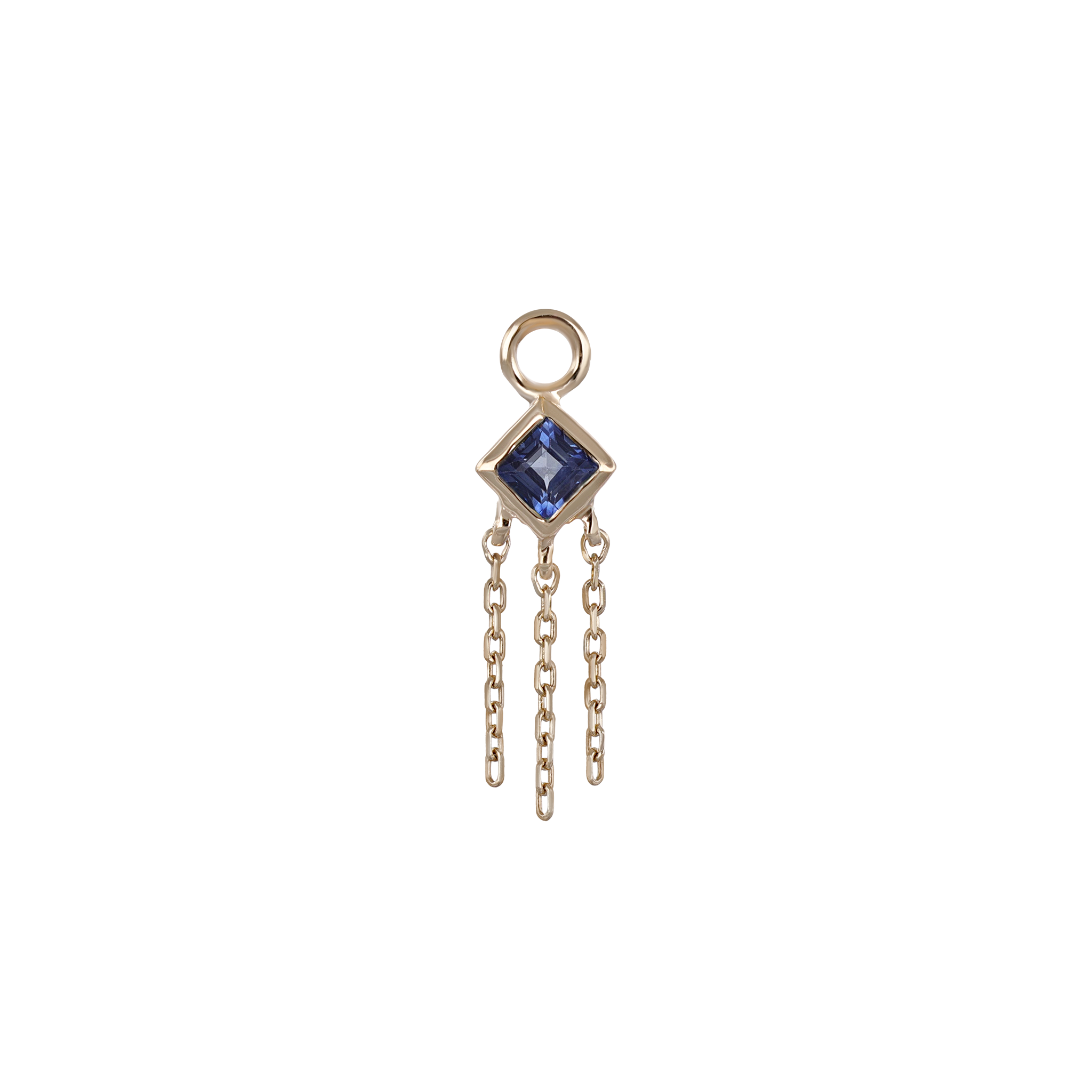 Neo Sapphire 14K gold chain charm