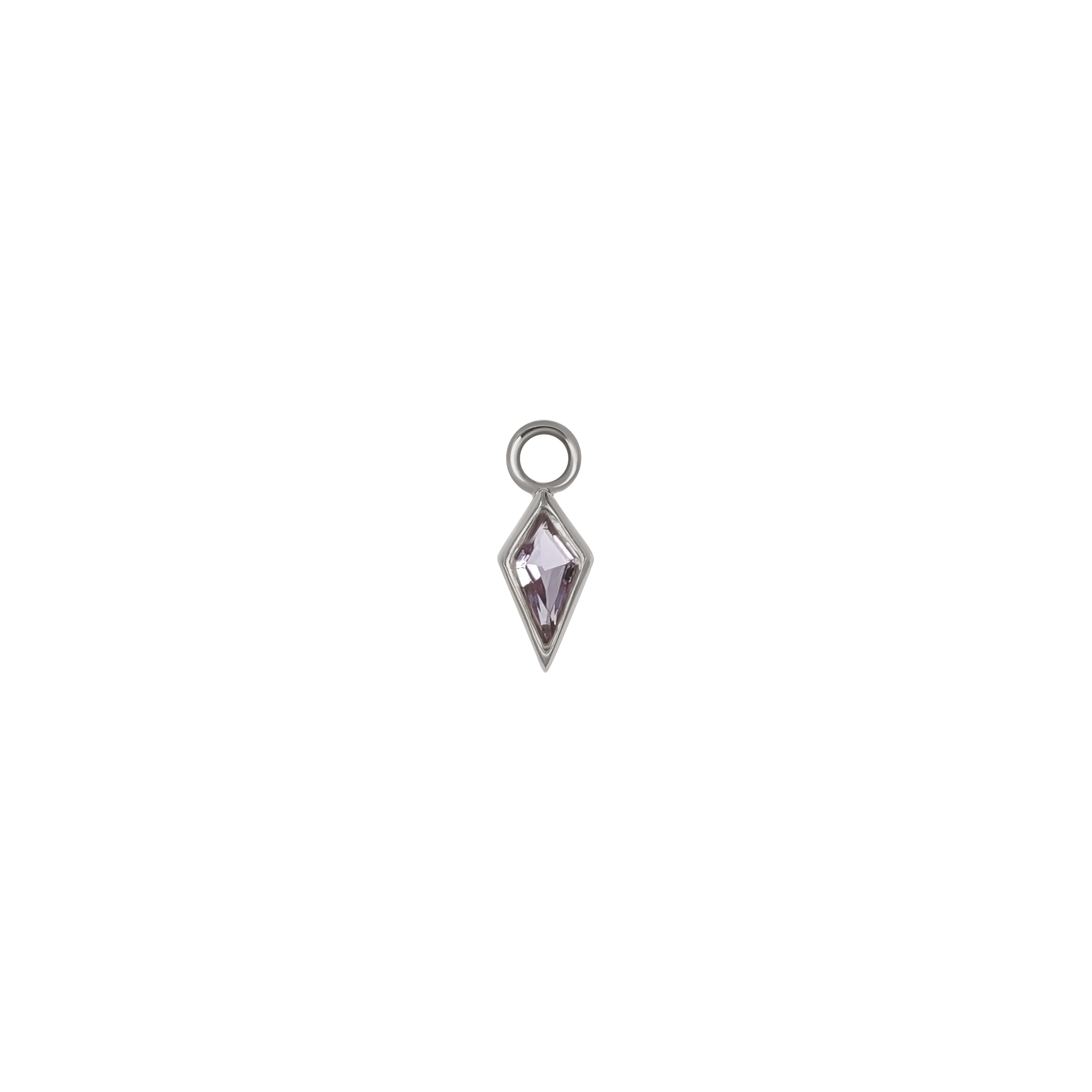 Zenith [Small] • 14K Gold Kite Gemstone Hoop Charm