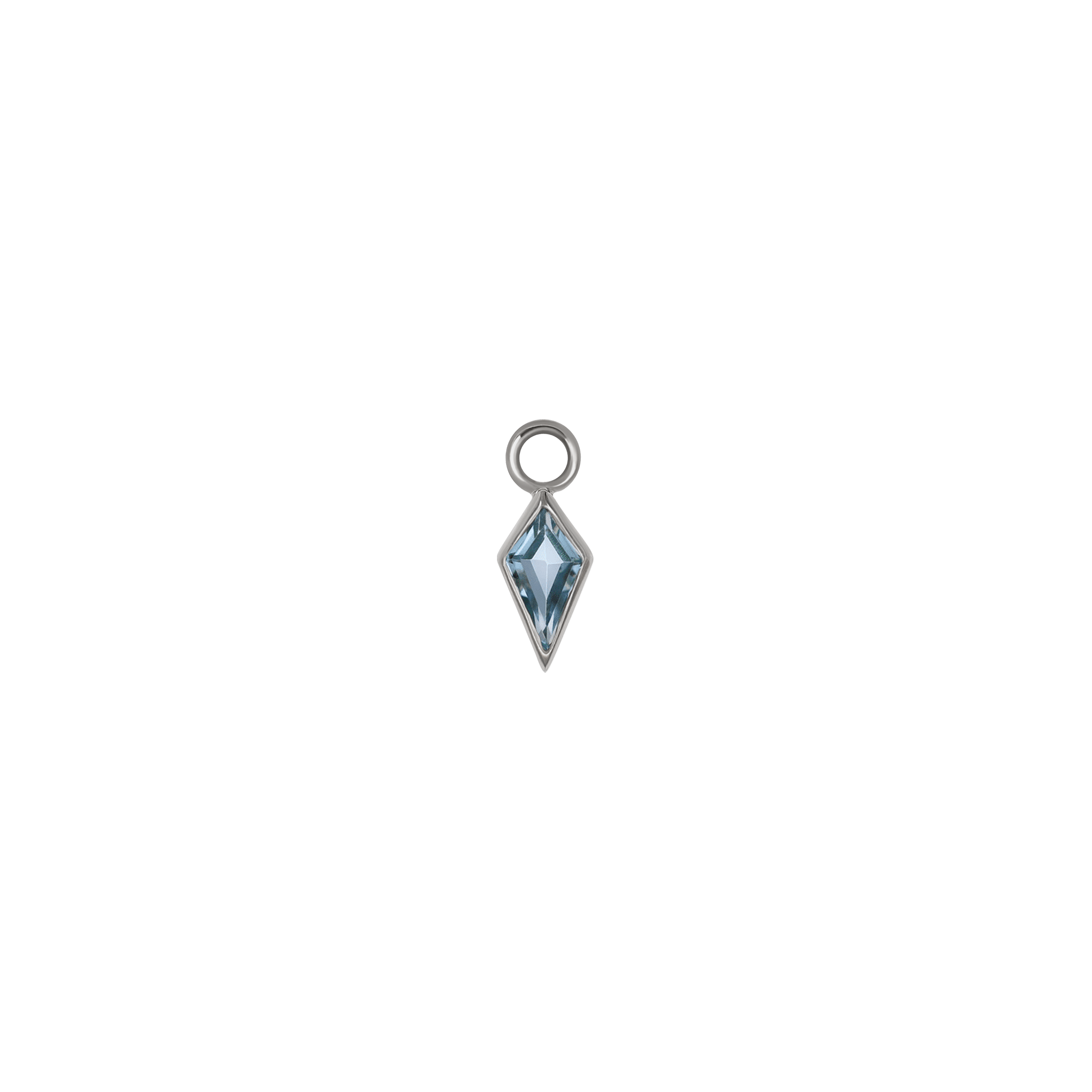Zenith [Small] • 14K Gold Kite Gemstone Hoop Charm